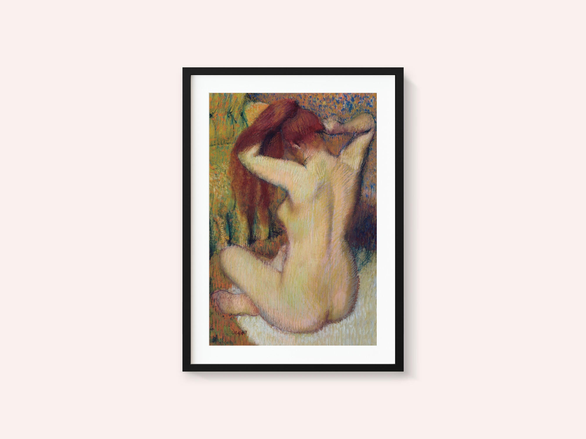 Woman Combing Her Hair