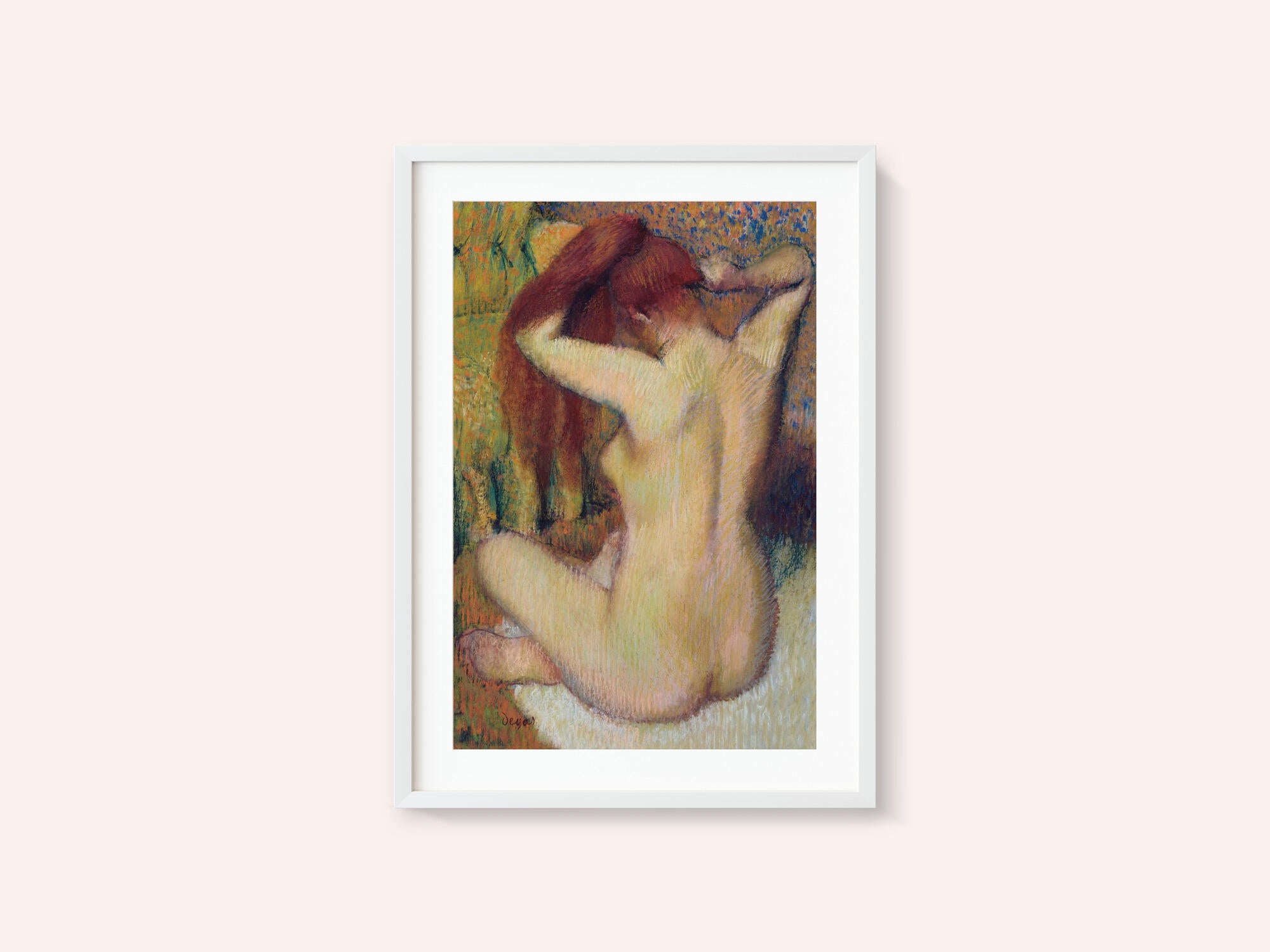 Woman Combing Her Hair