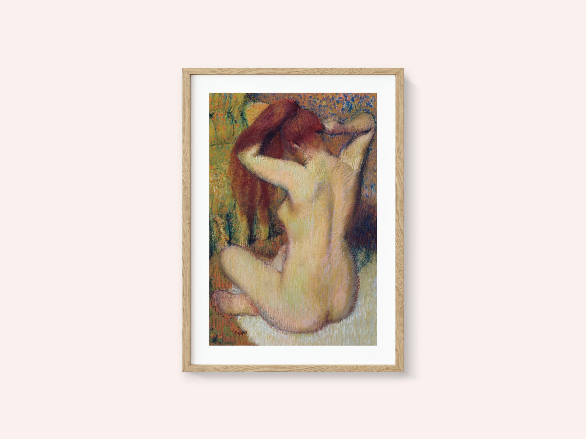 Woman Combing Her Hair