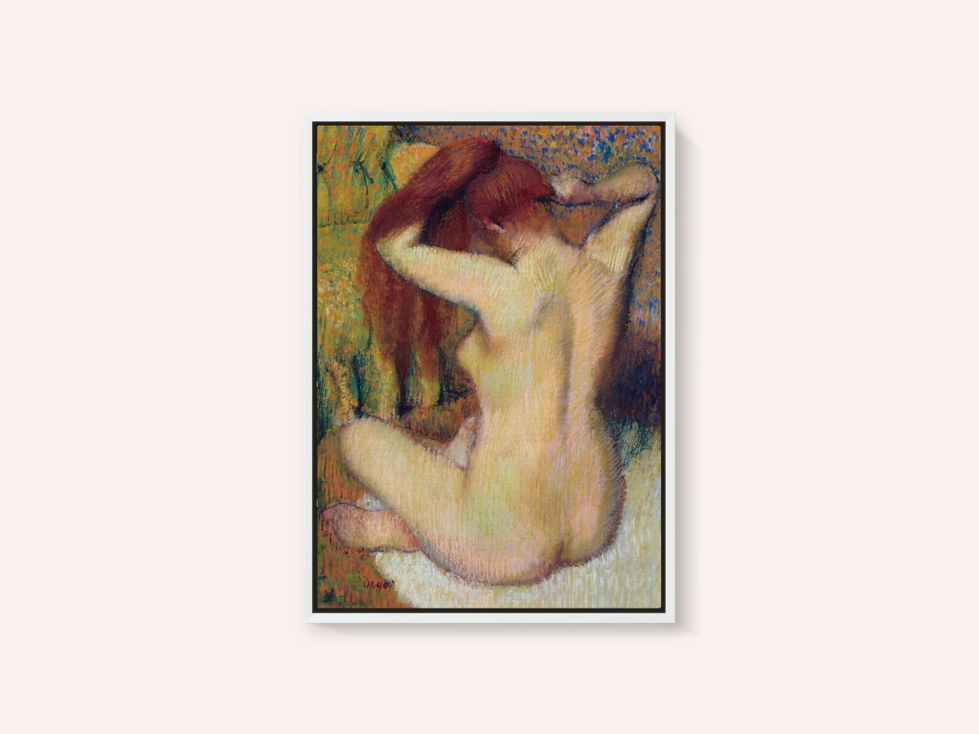 Woman Combing Her Hair