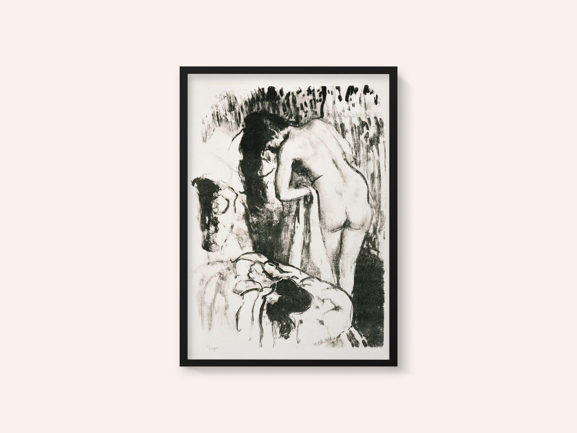Nude Woman Standing, Drying Herself No.2