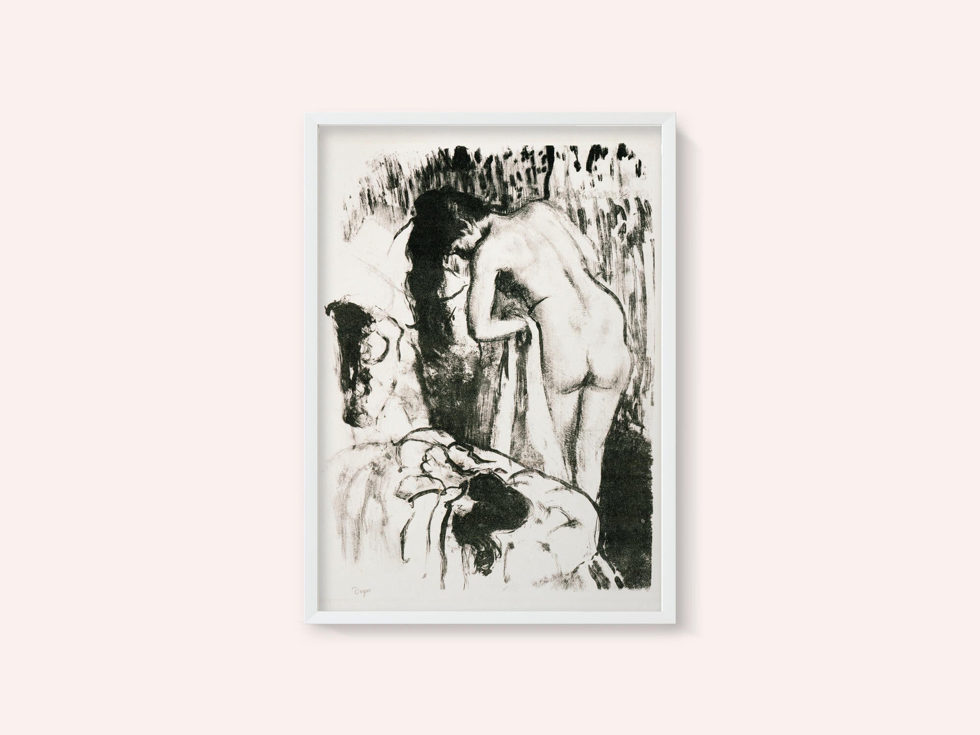 Nude Woman Standing, Drying Herself No.2