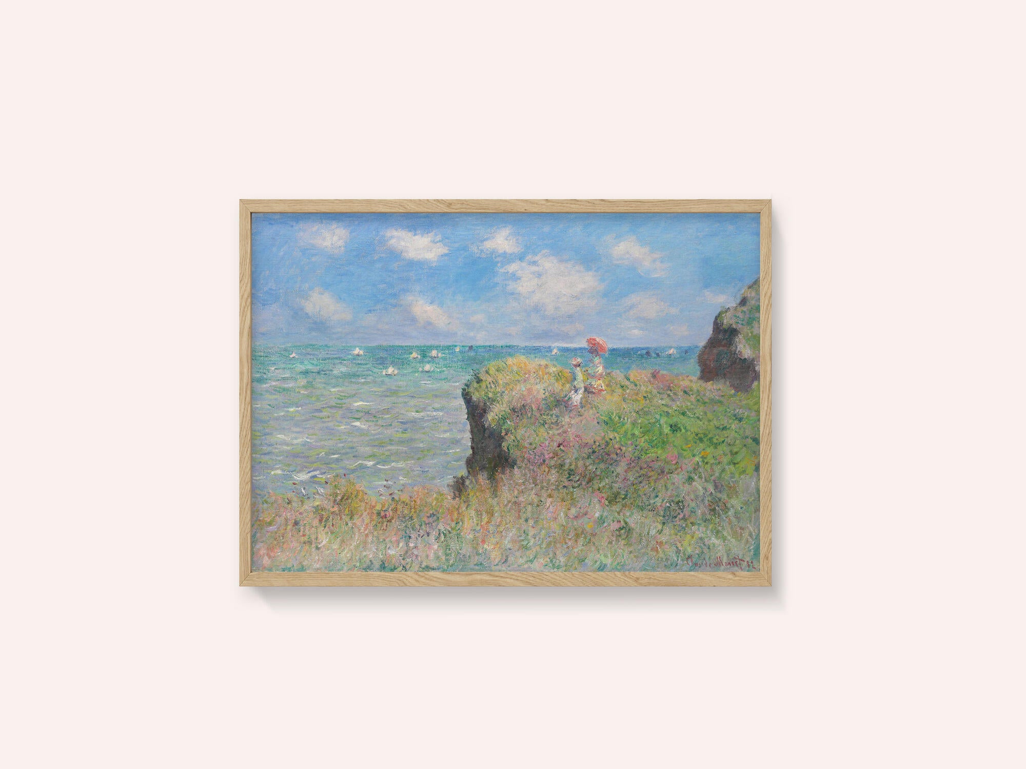 Cliff Walk At Pourville (1882) By Claude Monet.