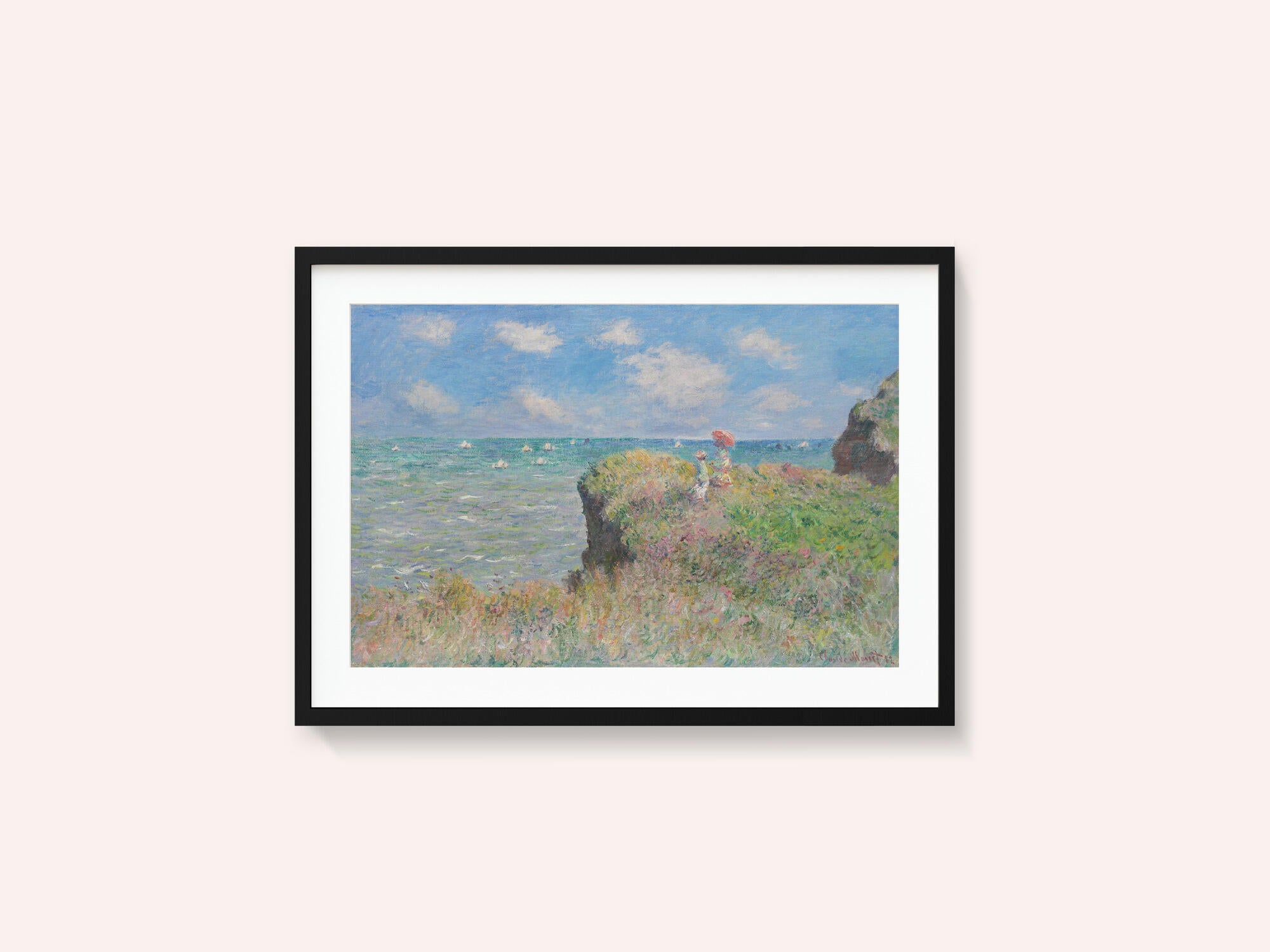Cliff Walk At Pourville (1882) By Claude Monet.