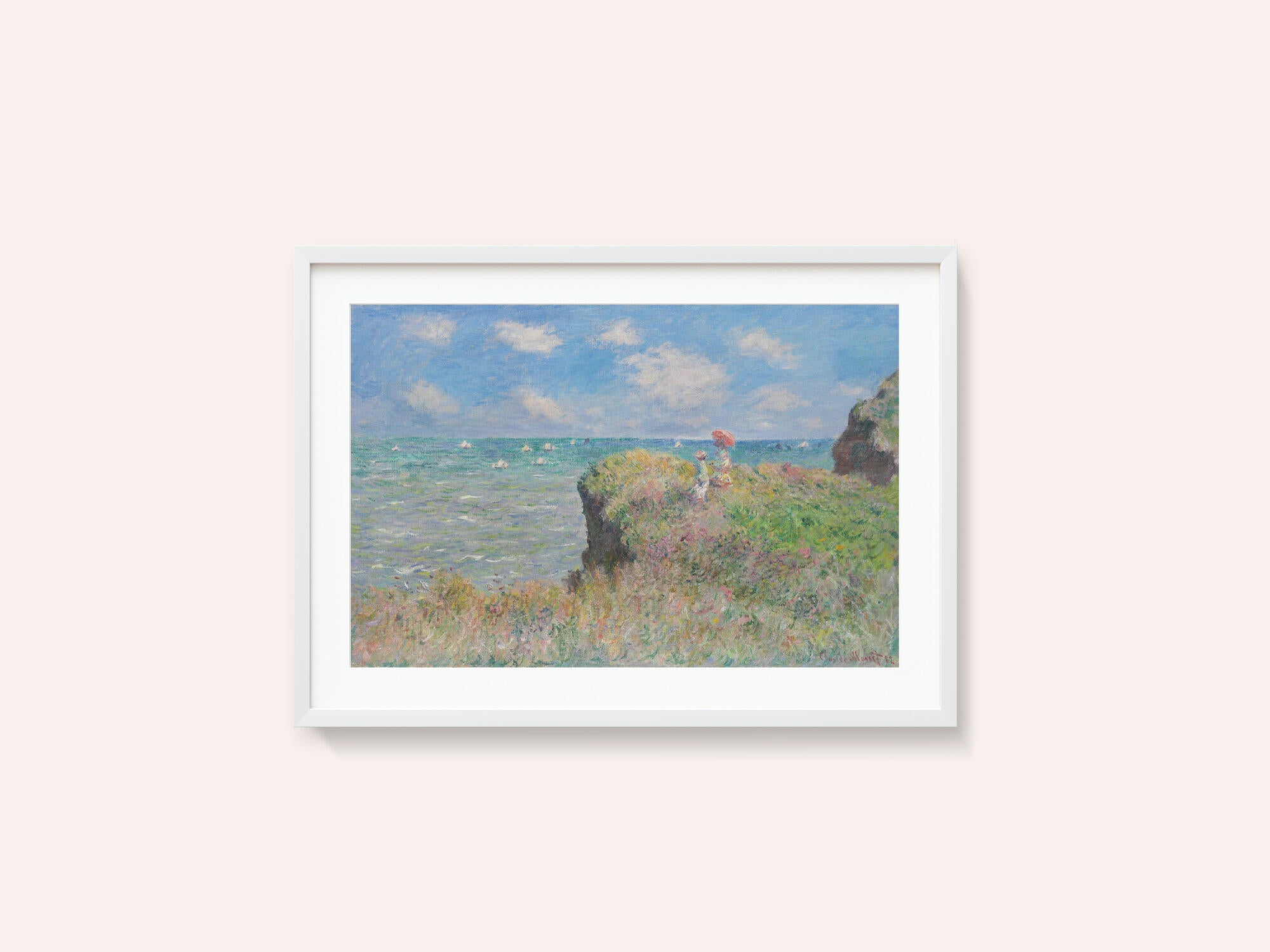 Cliff Walk At Pourville (1882) By Claude Monet.