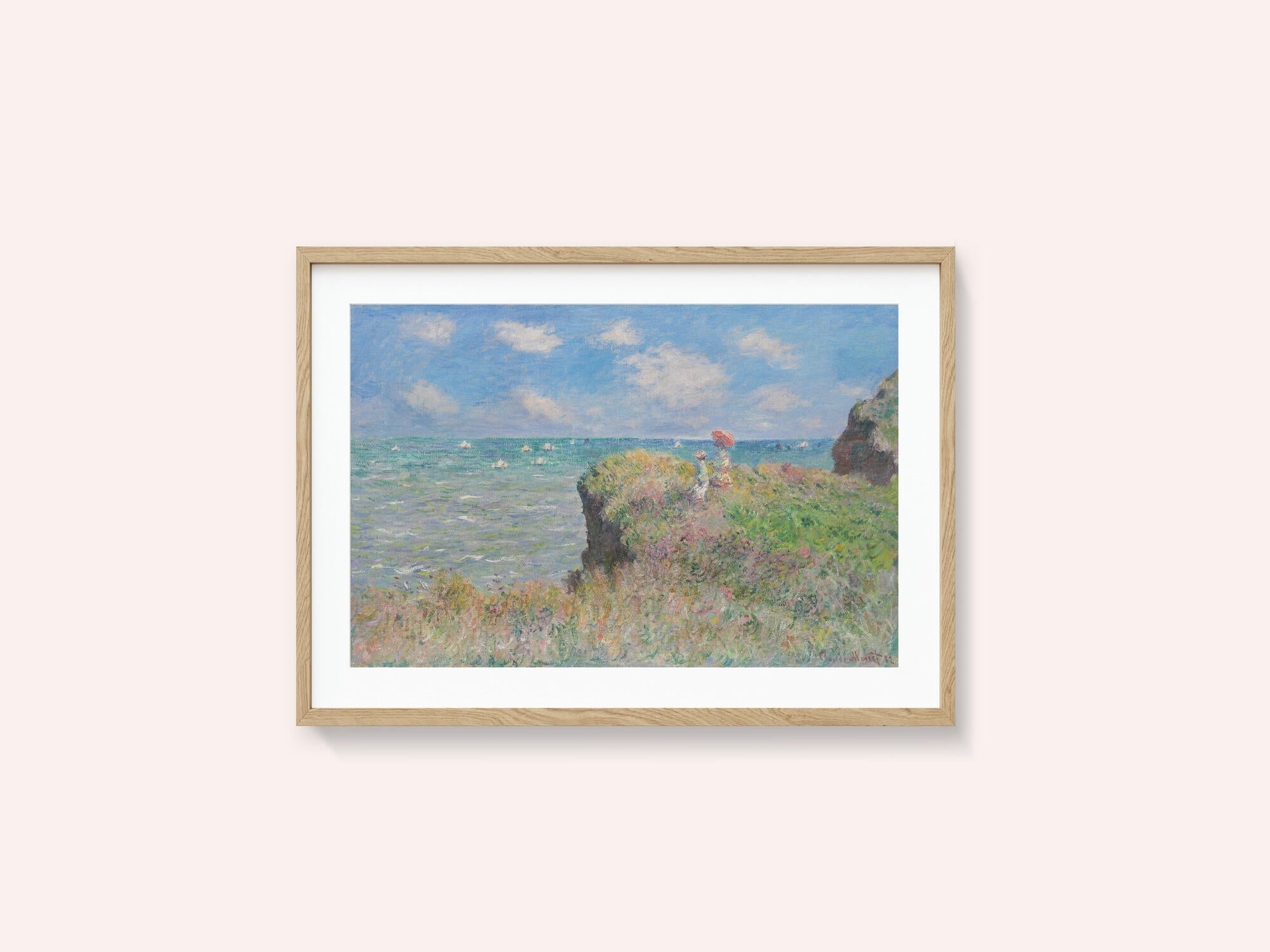 Cliff Walk At Pourville (1882) By Claude Monet.