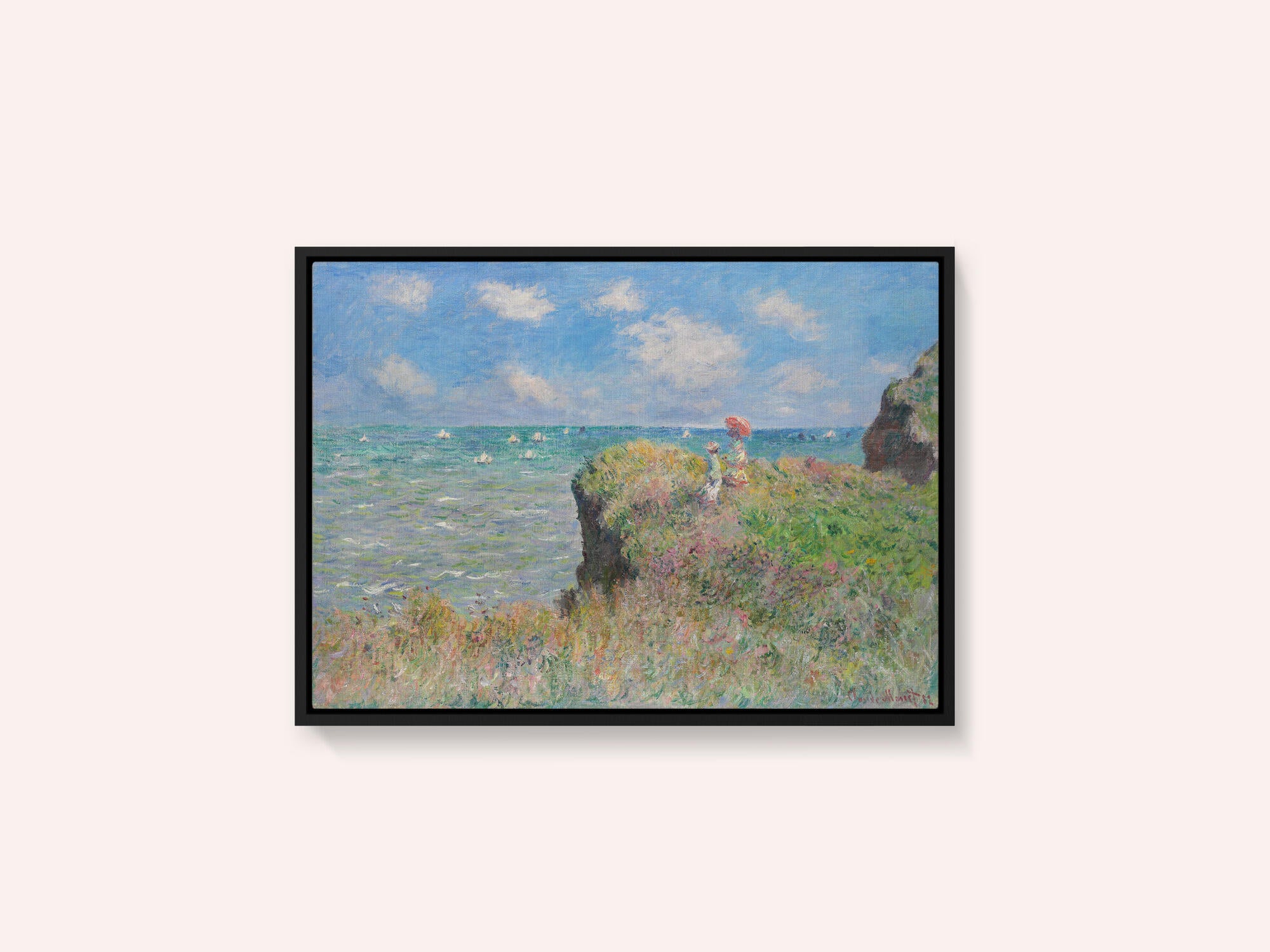 Cliff Walk At Pourville (1882) By Claude Monet.