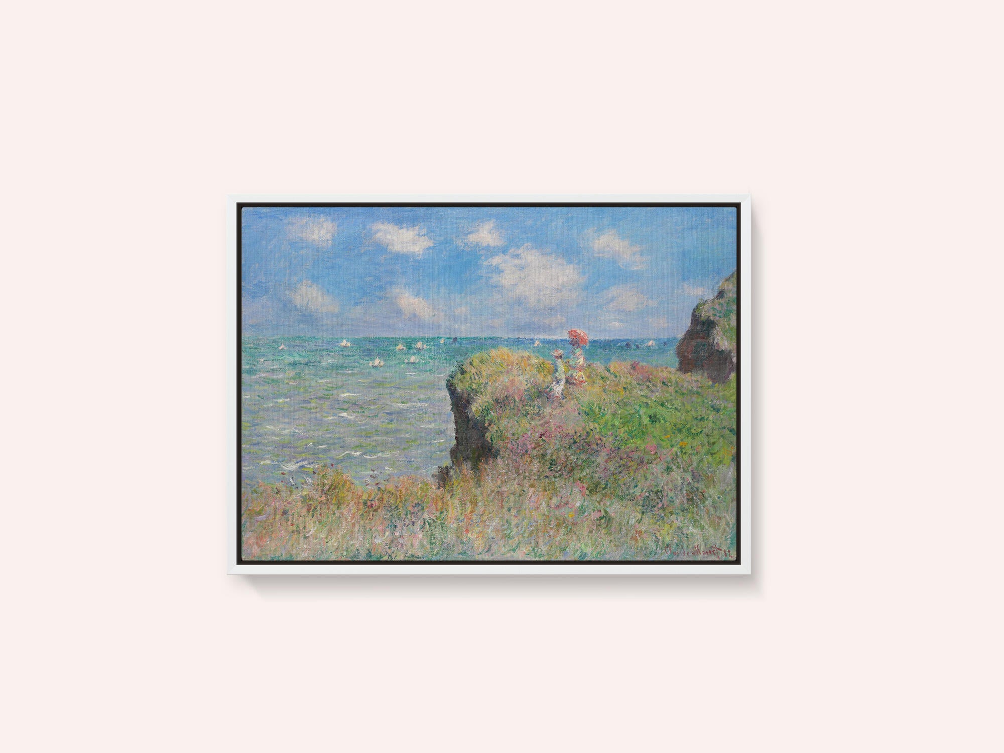 Cliff Walk At Pourville (1882) By Claude Monet.