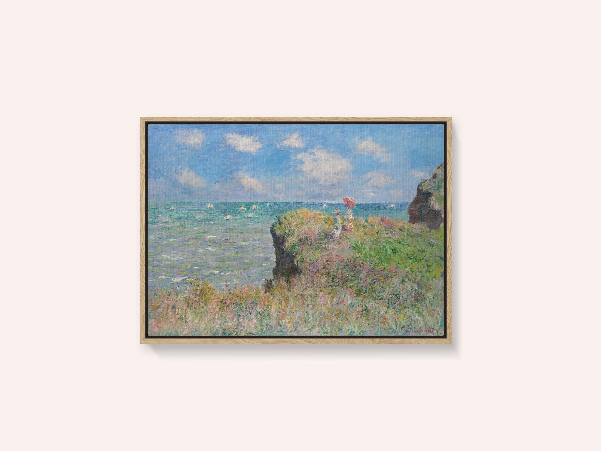 Cliff Walk At Pourville (1882) By Claude Monet.