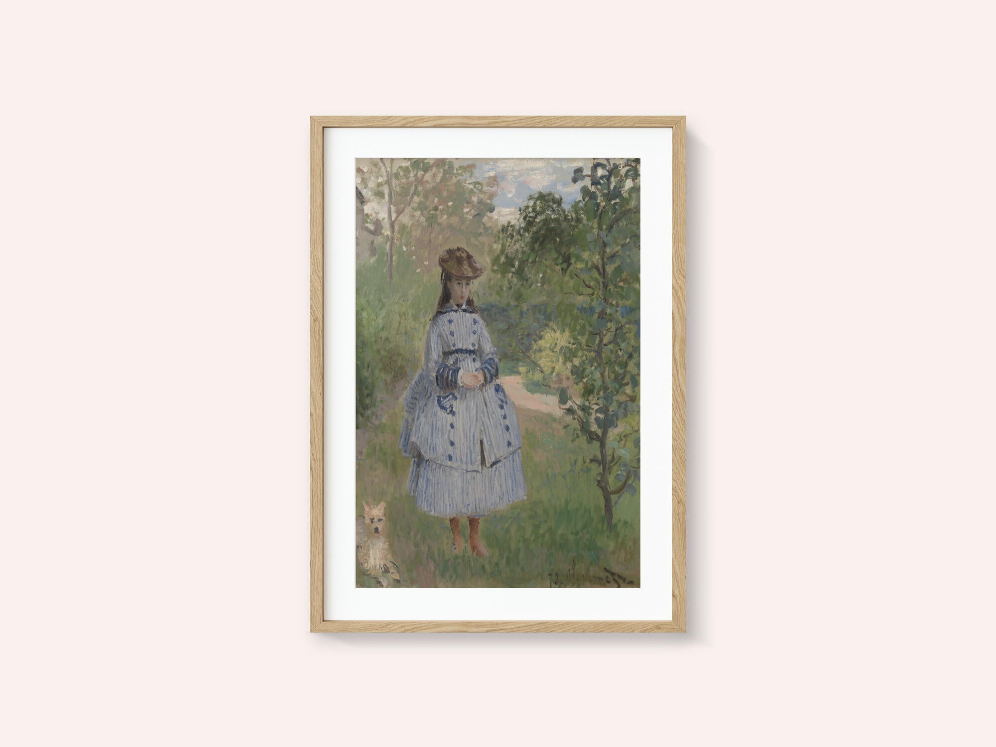 Girl With Dog By Claude Monet