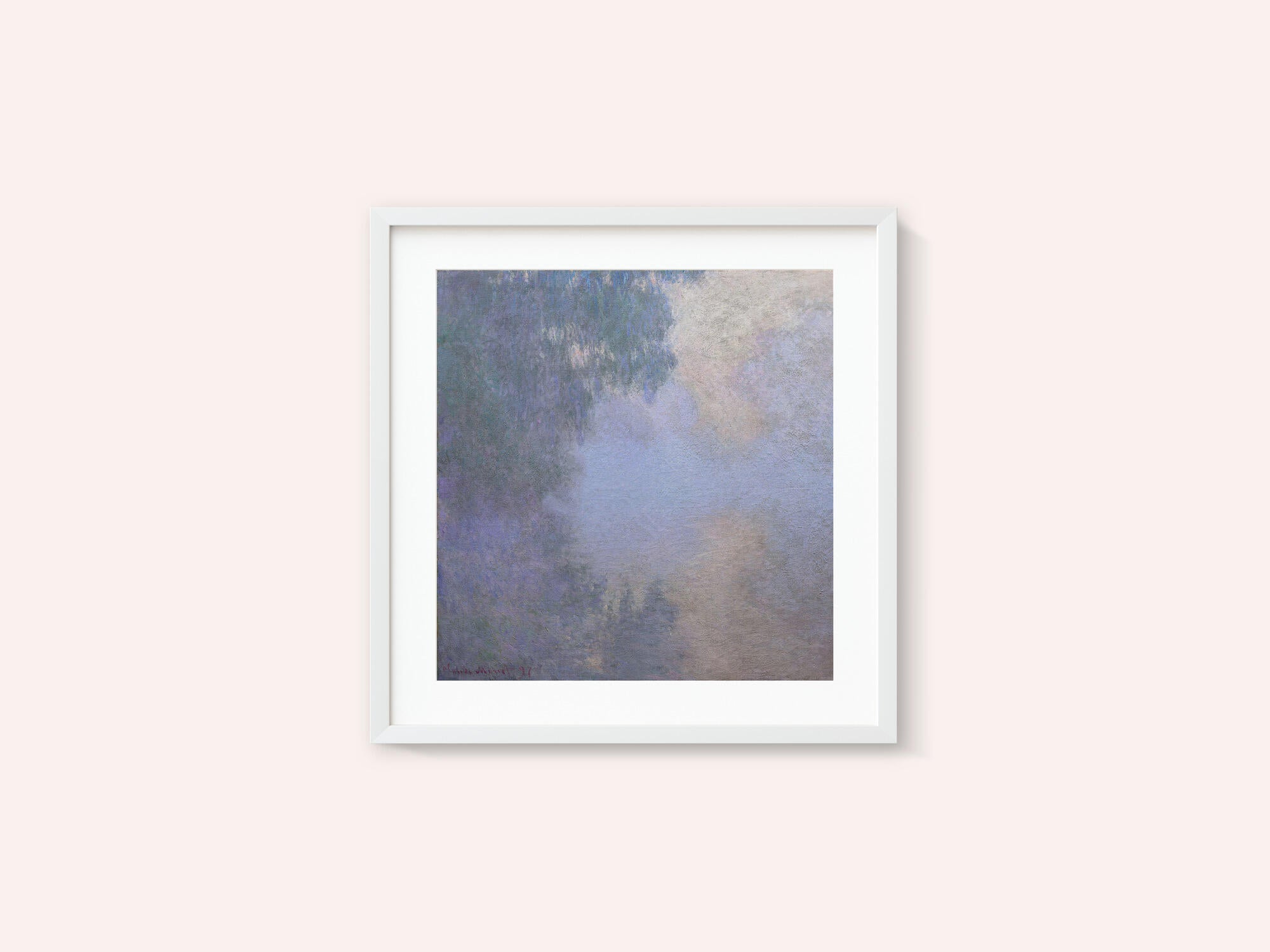 Morning On the Seine Near Giverny (1897) By Claude Monet Copy