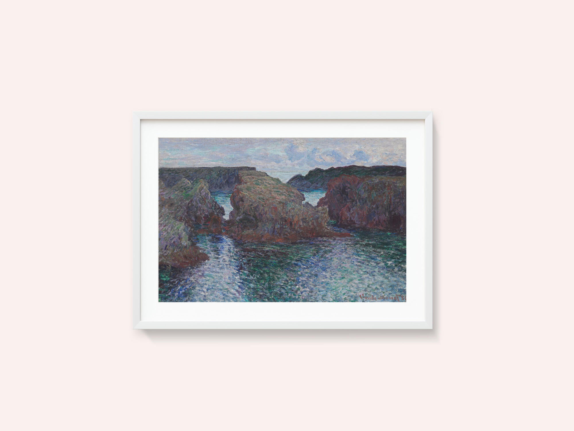 Rocks At Port Goulphar, Belle Île (1886) By Claude Monet