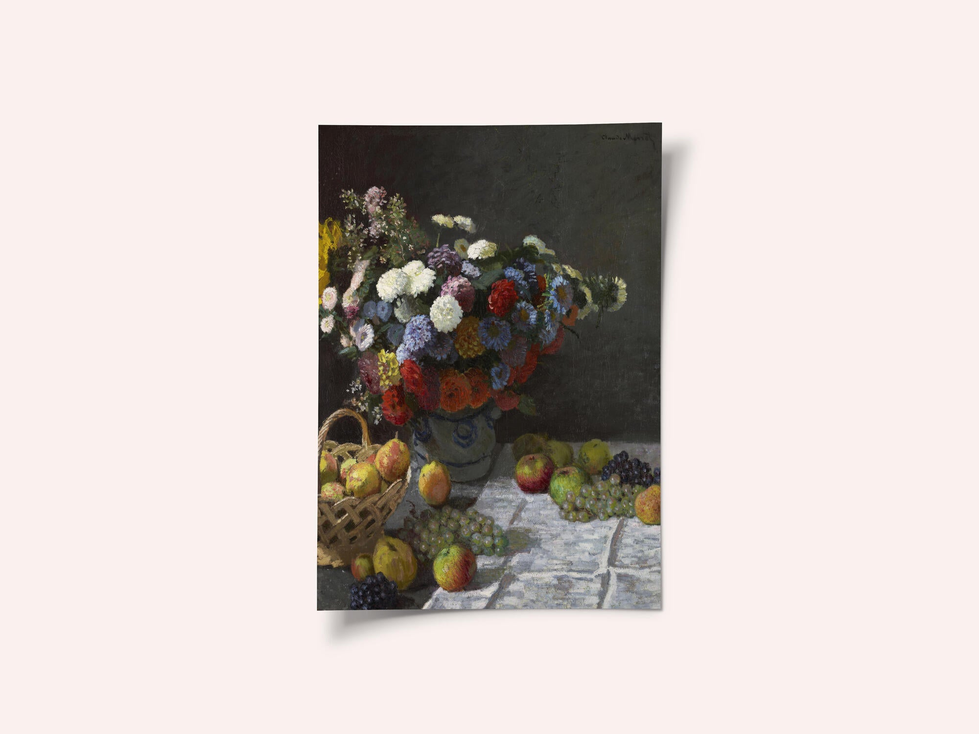Still Life With Flowers and Fruit (1869) By Claude Monet