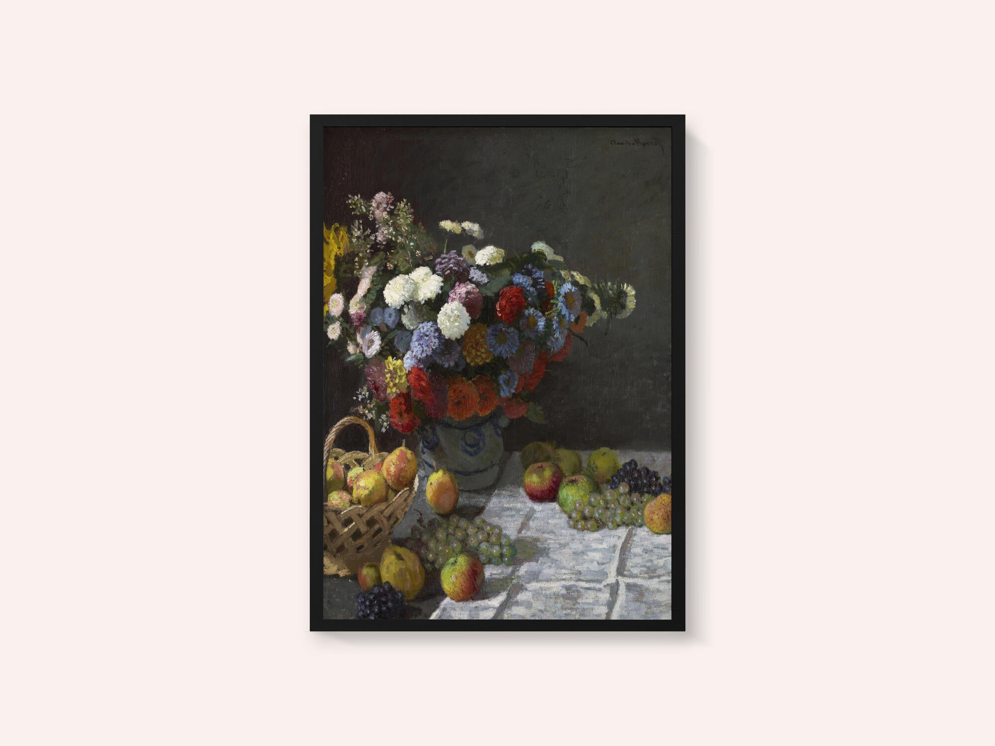 Still Life With Flowers and Fruit (1869) By Claude Monet