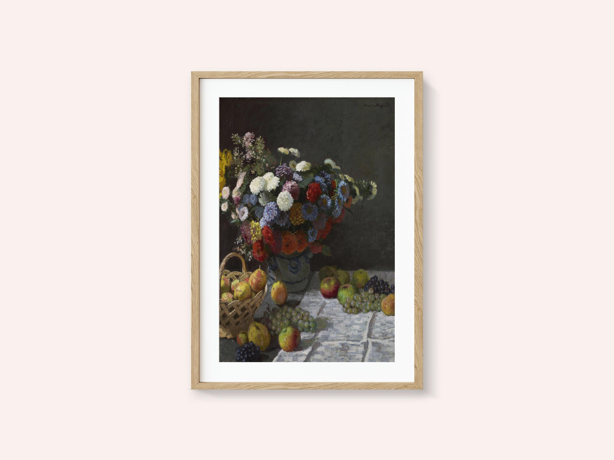 Still Life With Flowers and Fruit (1869) By Claude Monet