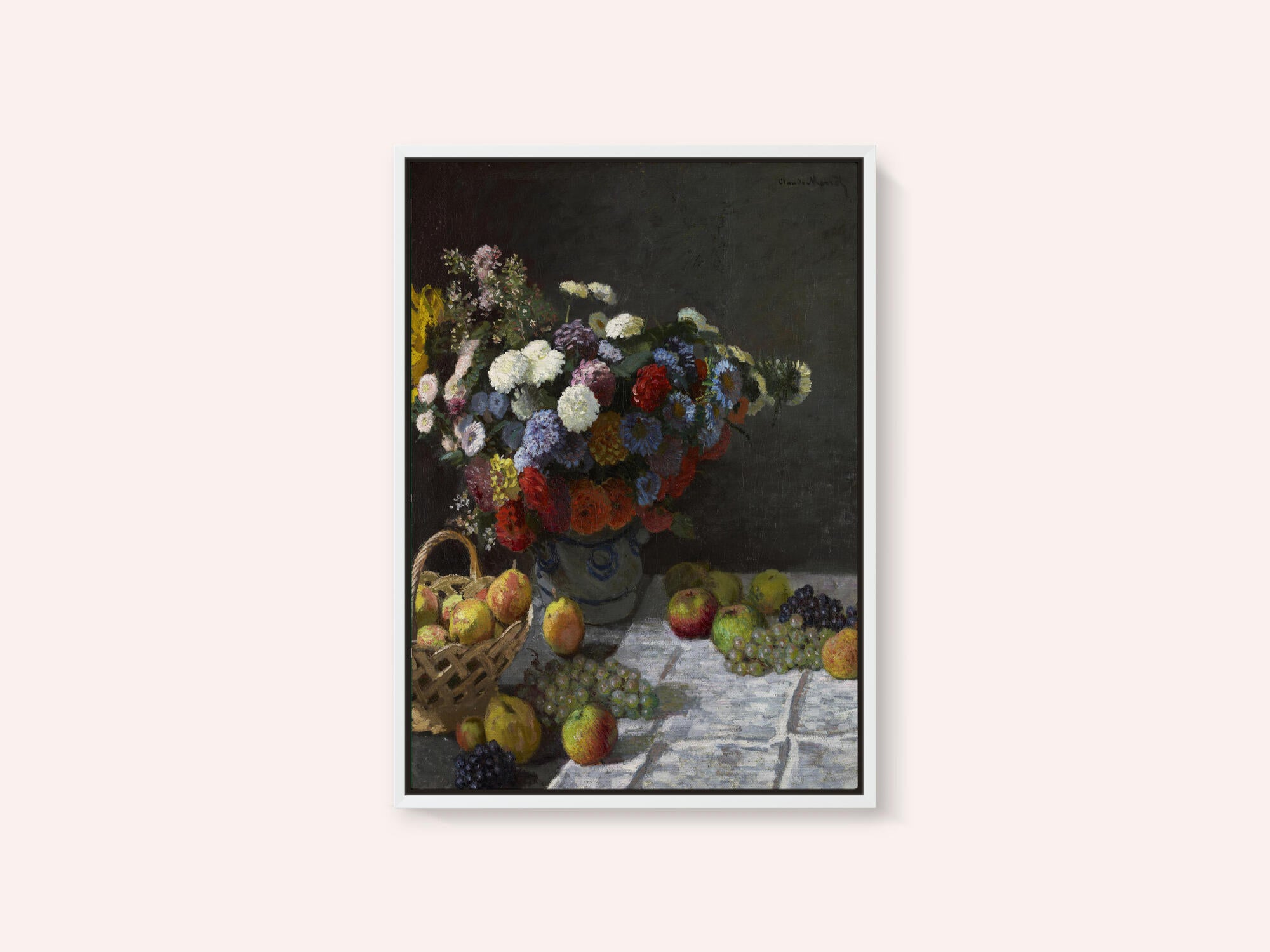 Still Life With Flowers and Fruit (1869) By Claude Monet