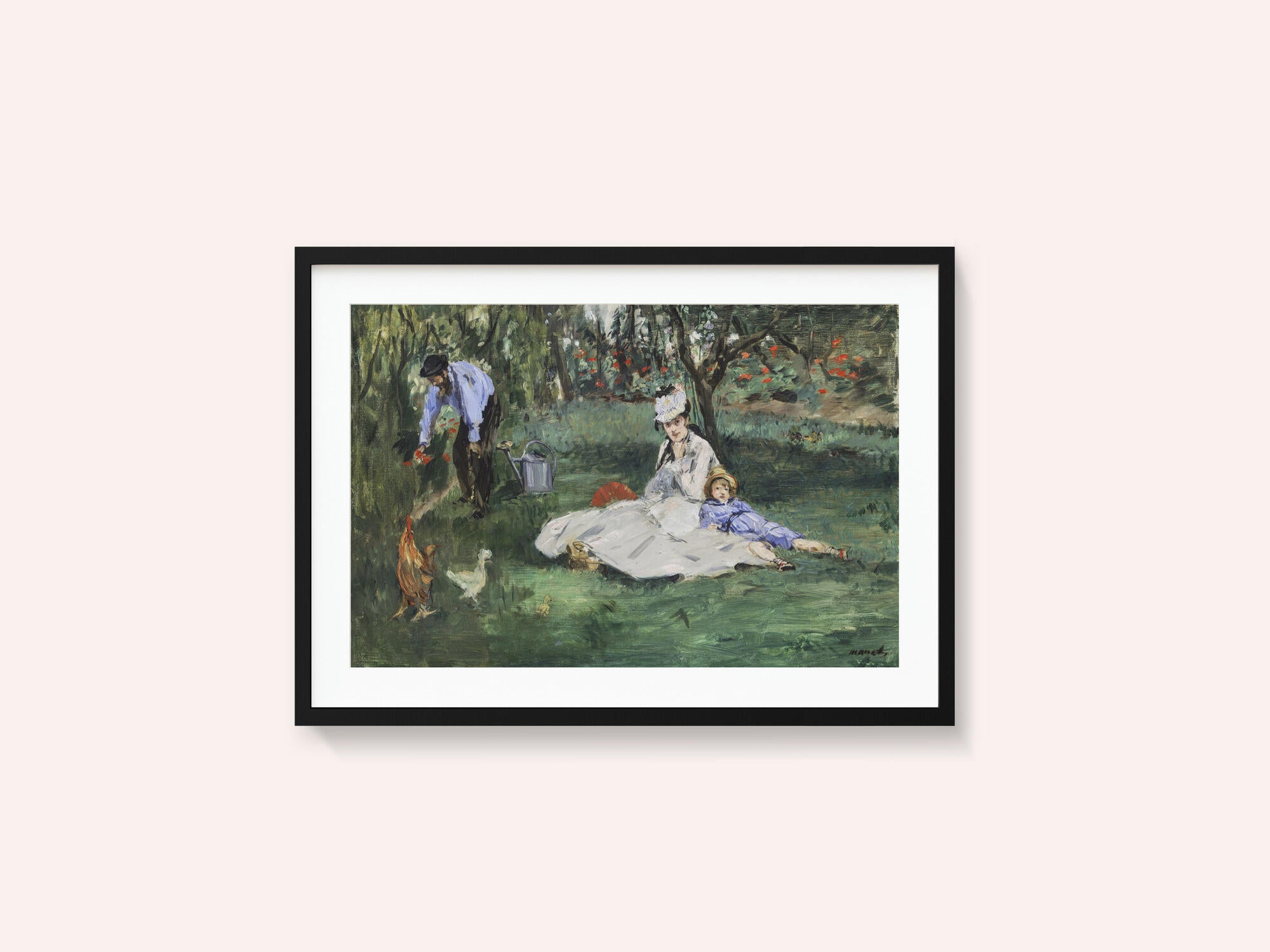 The Monet Family In Their Garden At Argenteuil (1874)