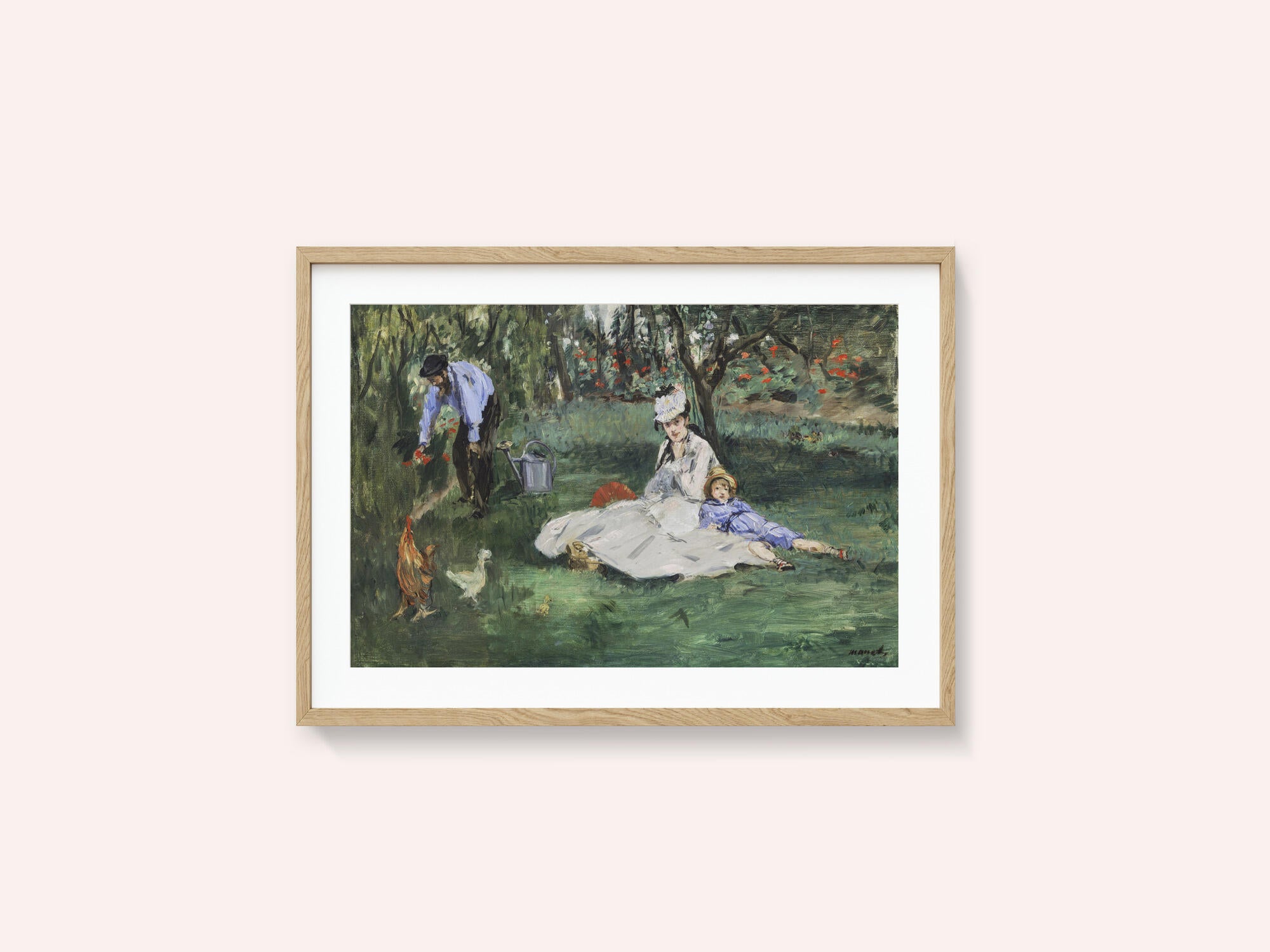 The Monet Family In Their Garden At Argenteuil (1874)