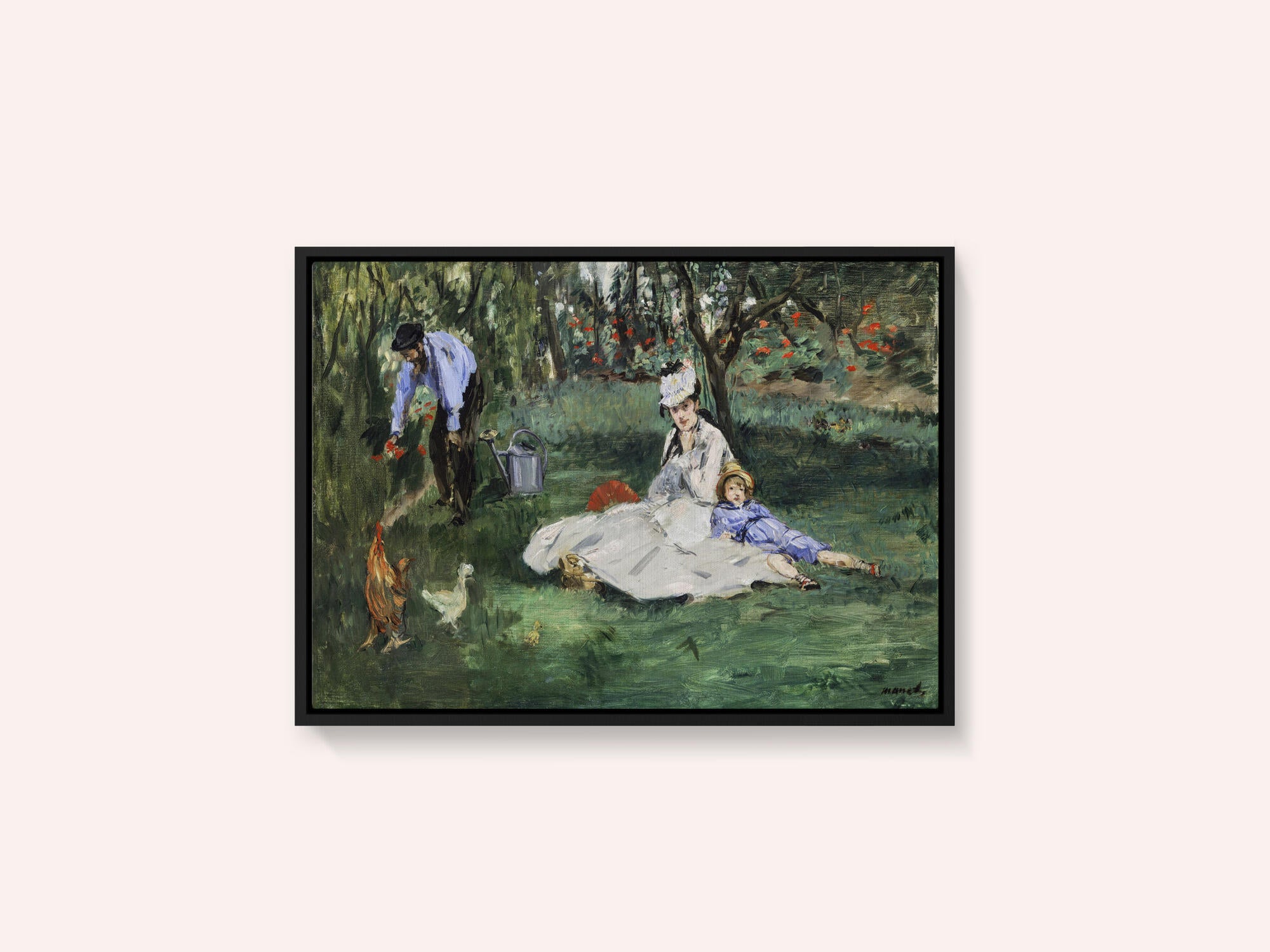 The Monet Family In Their Garden At Argenteuil (1874)