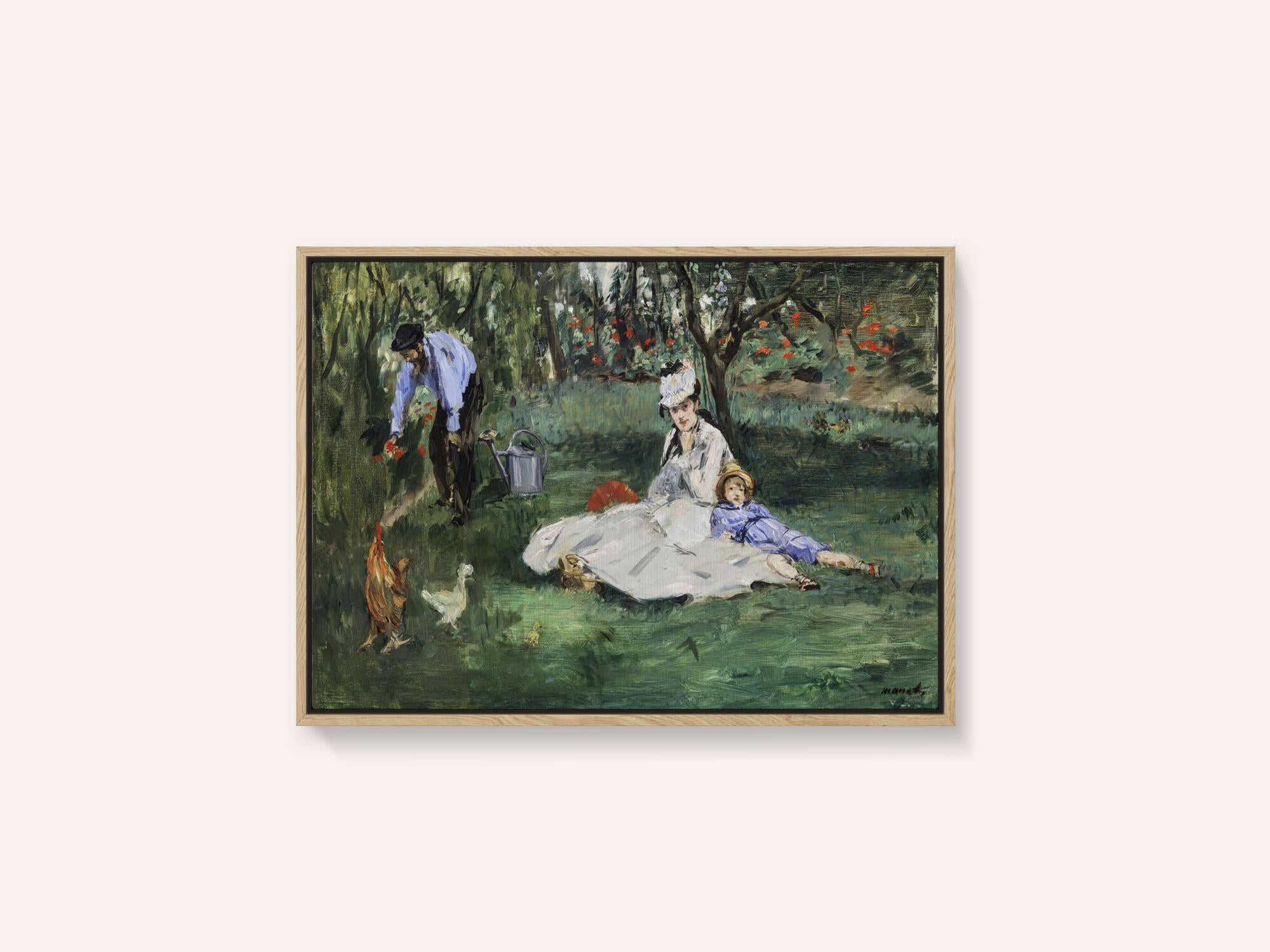 The Monet Family In Their Garden At Argenteuil (1874)