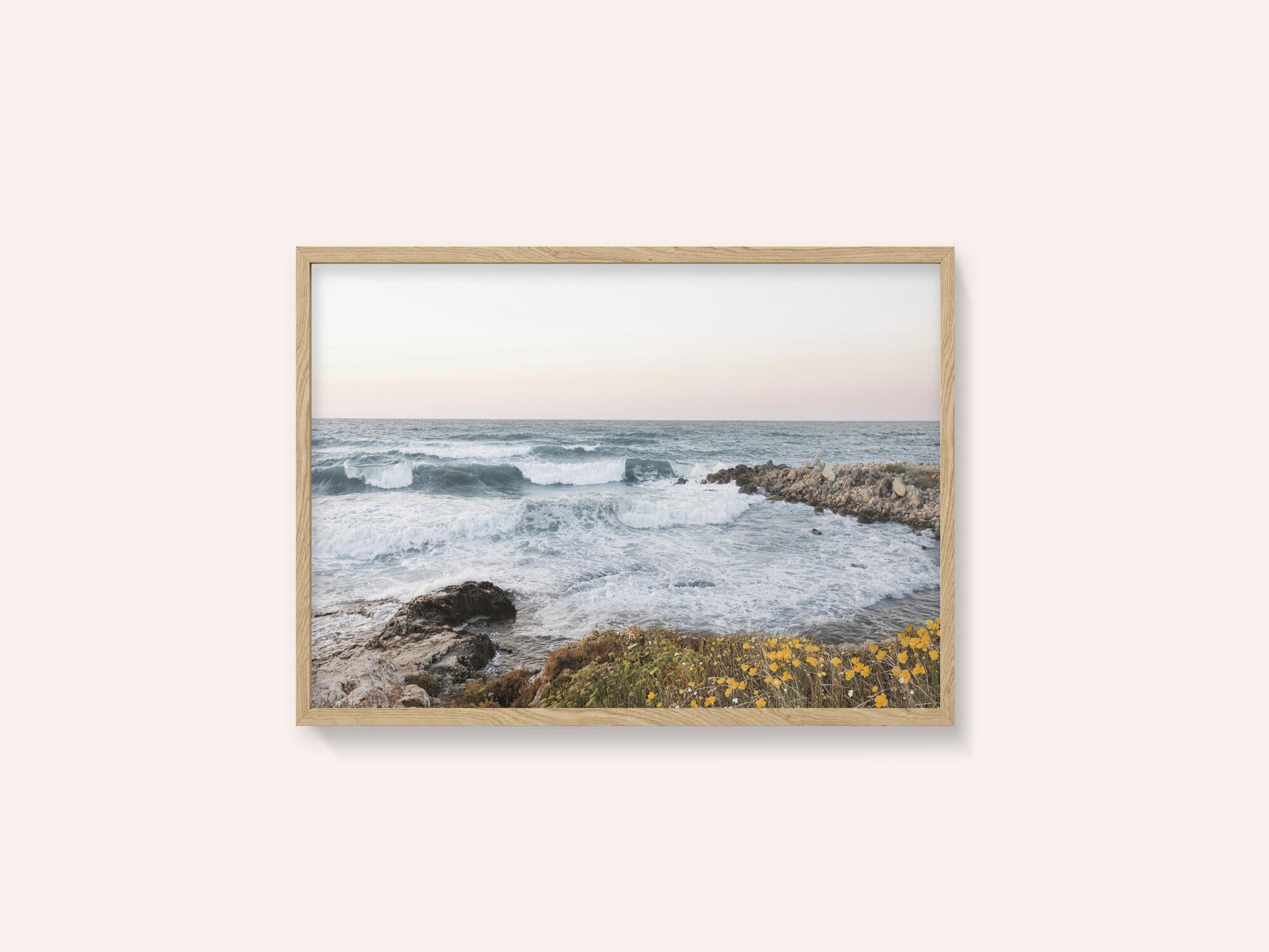Seascape and poppies