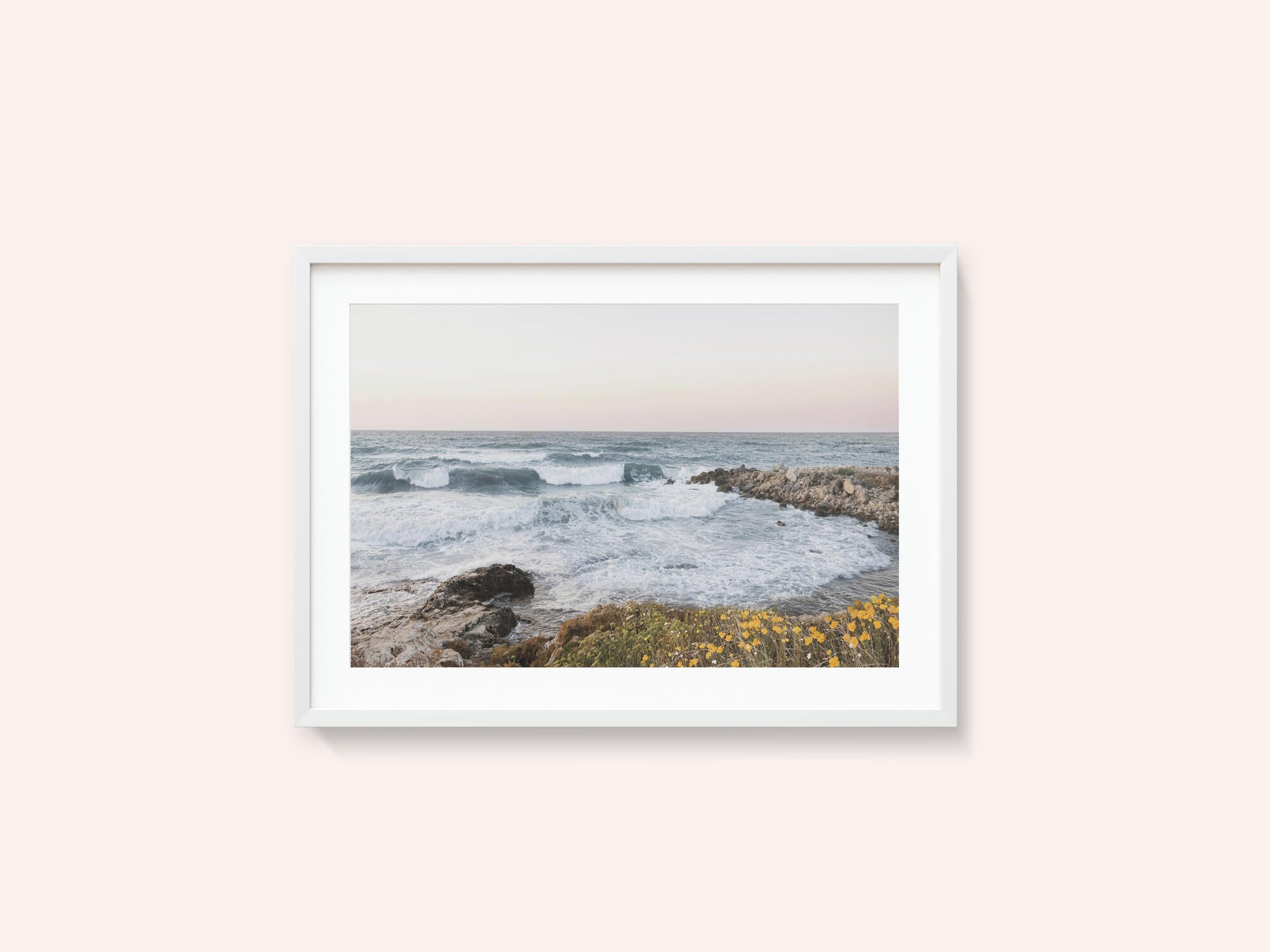 Seascape and poppies