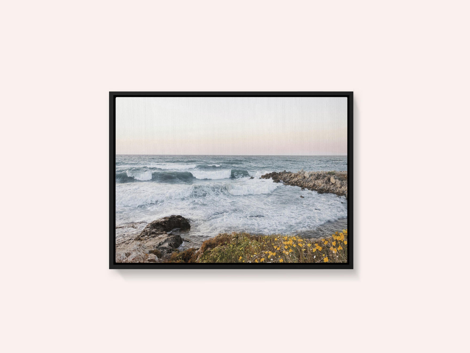 Seascape and poppies