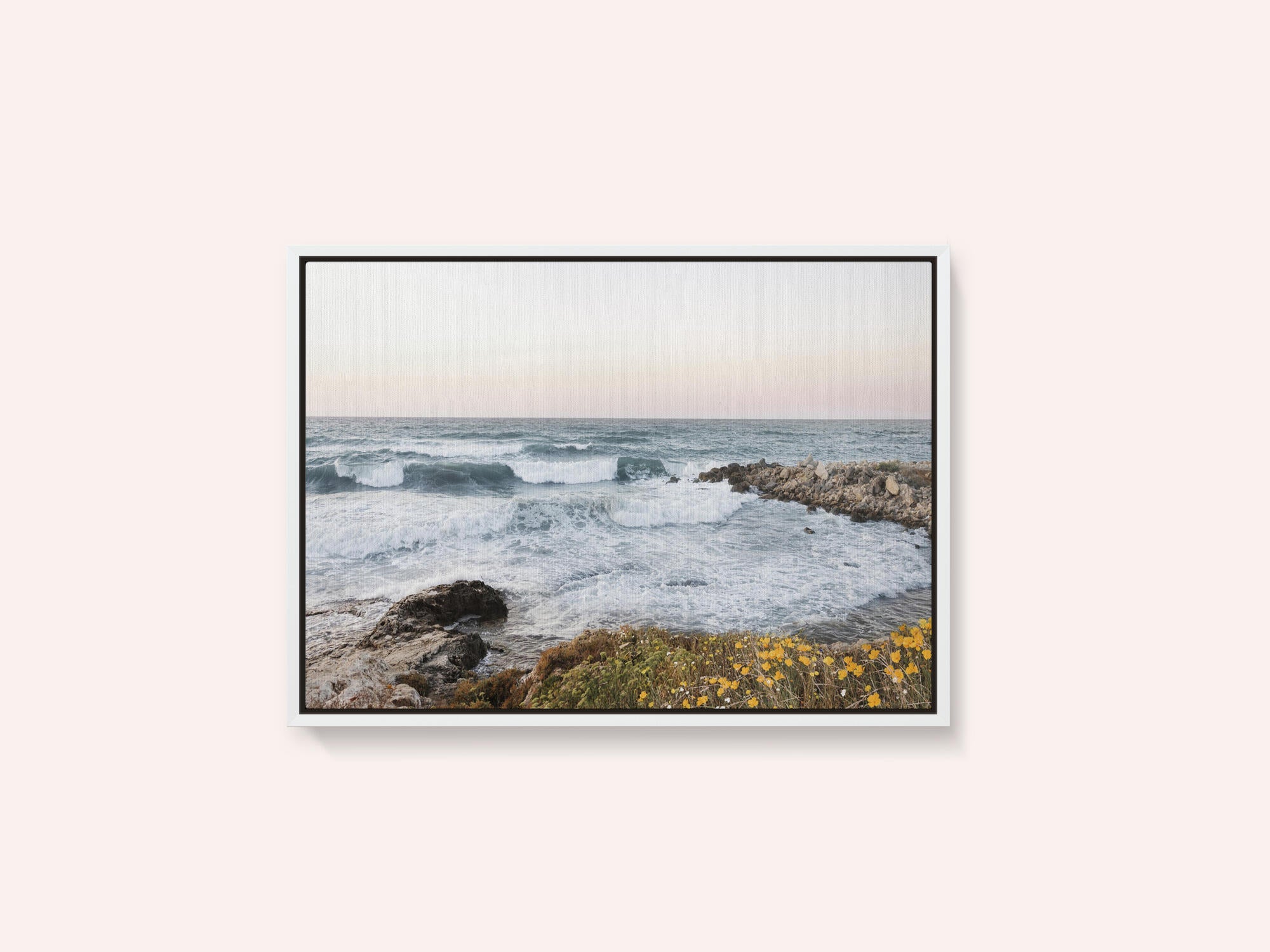 Seascape and poppies
