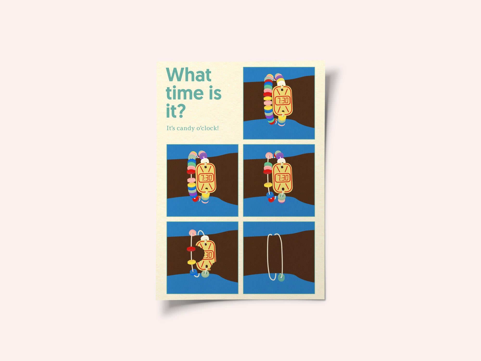 Poster Candy Clock
