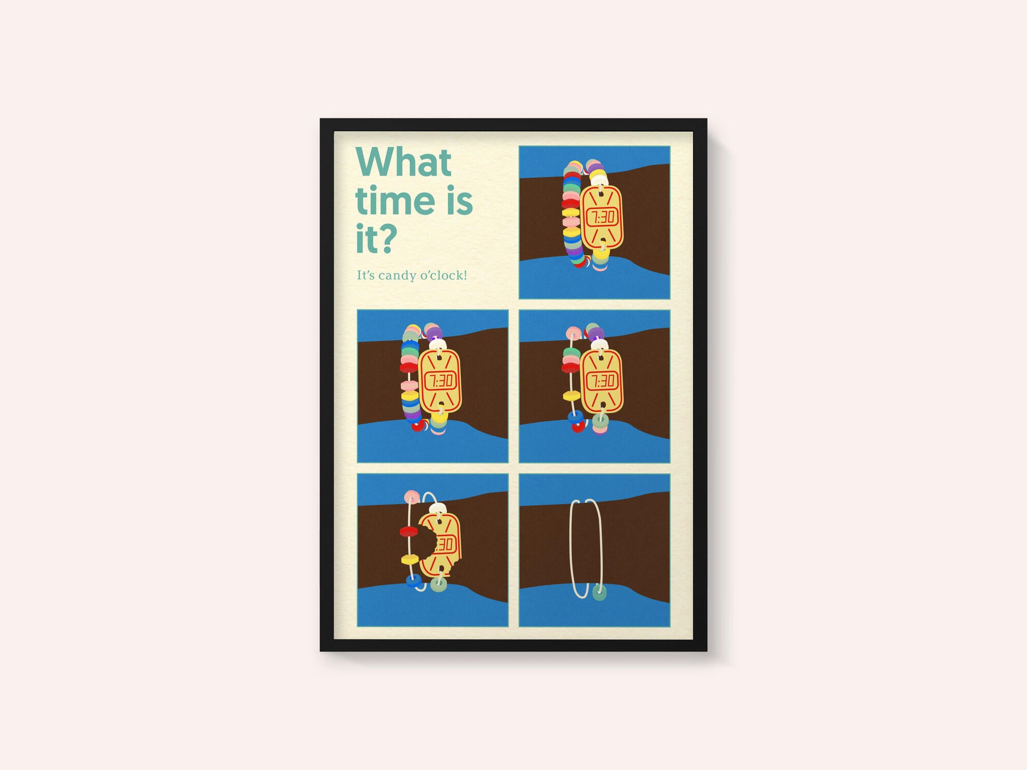 Poster Candy Clock