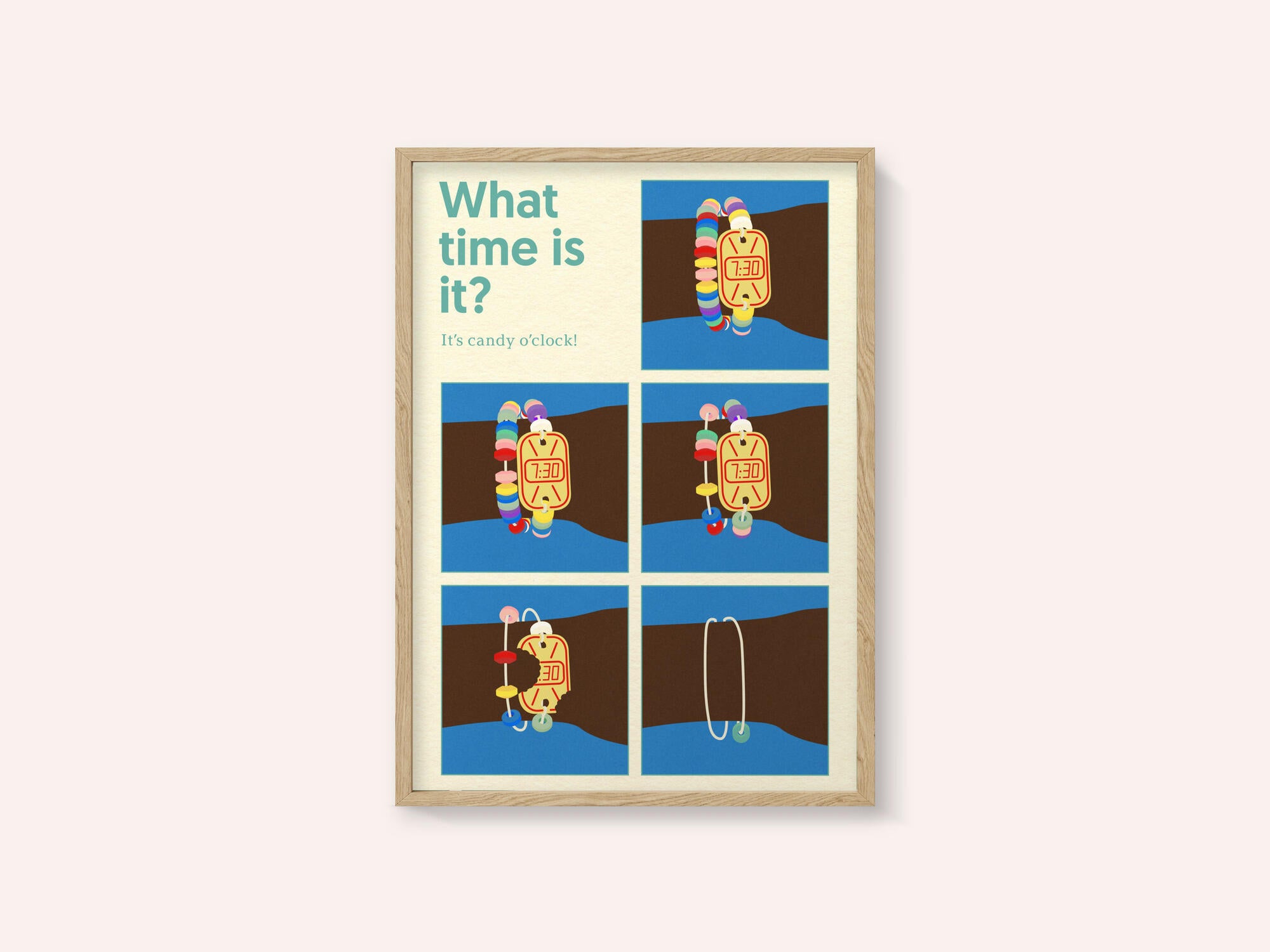 Poster Candy Clock