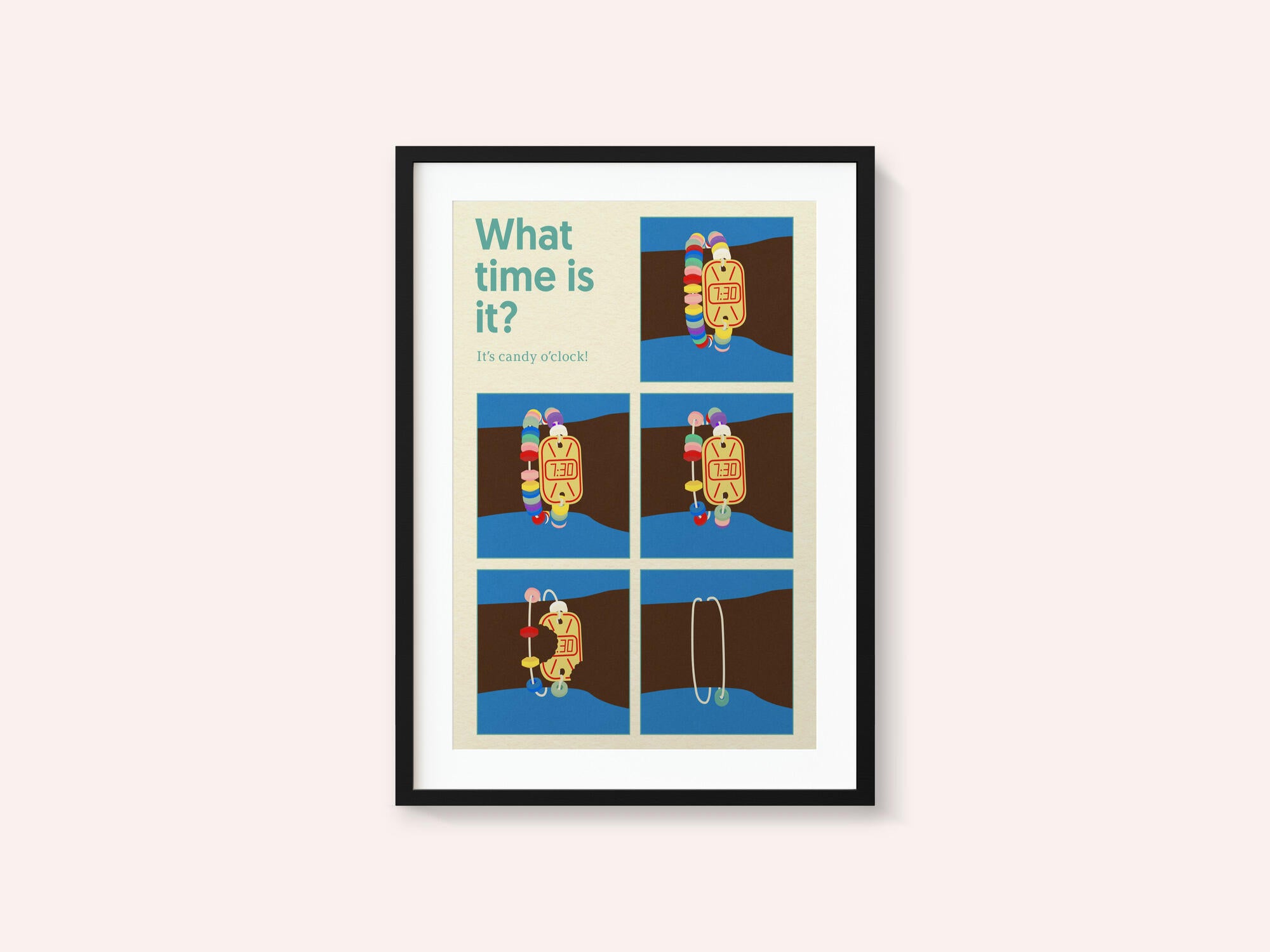 Poster Candy Clock
