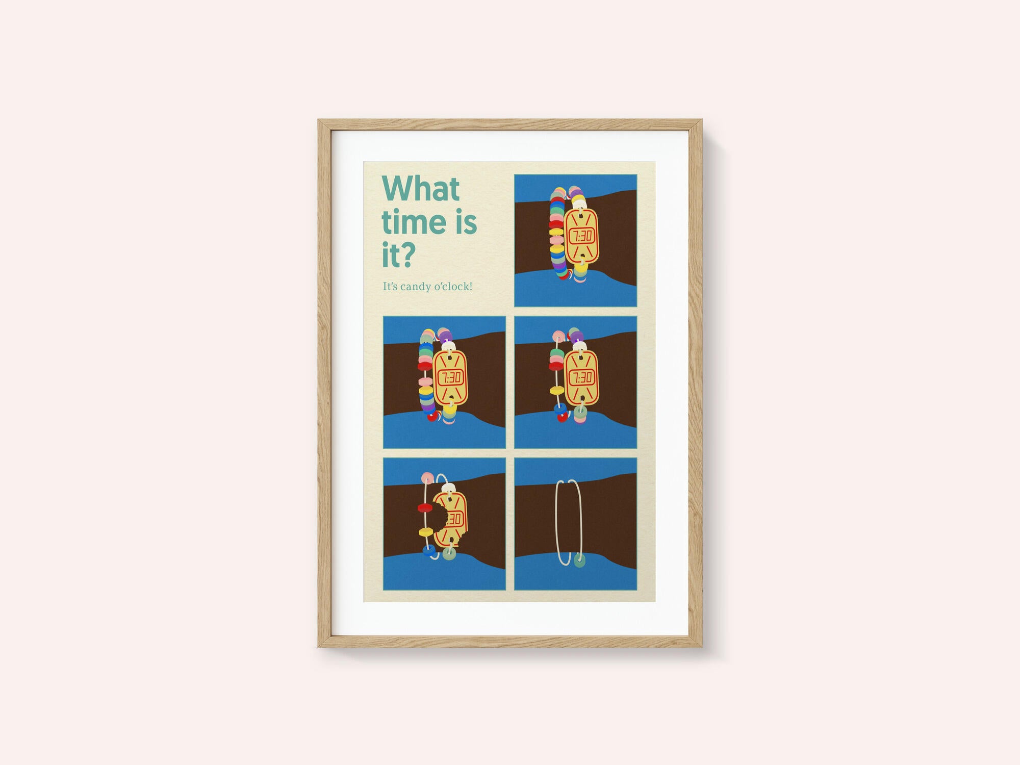 Poster Candy Clock