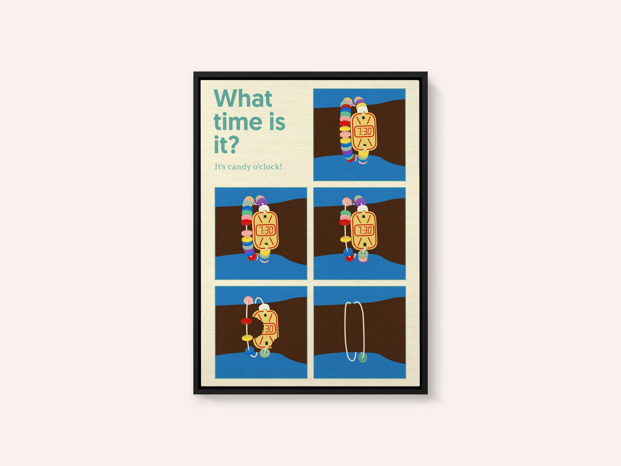 Poster Candy Clock