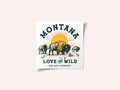 Montana Buffalo Art: Love The Wild