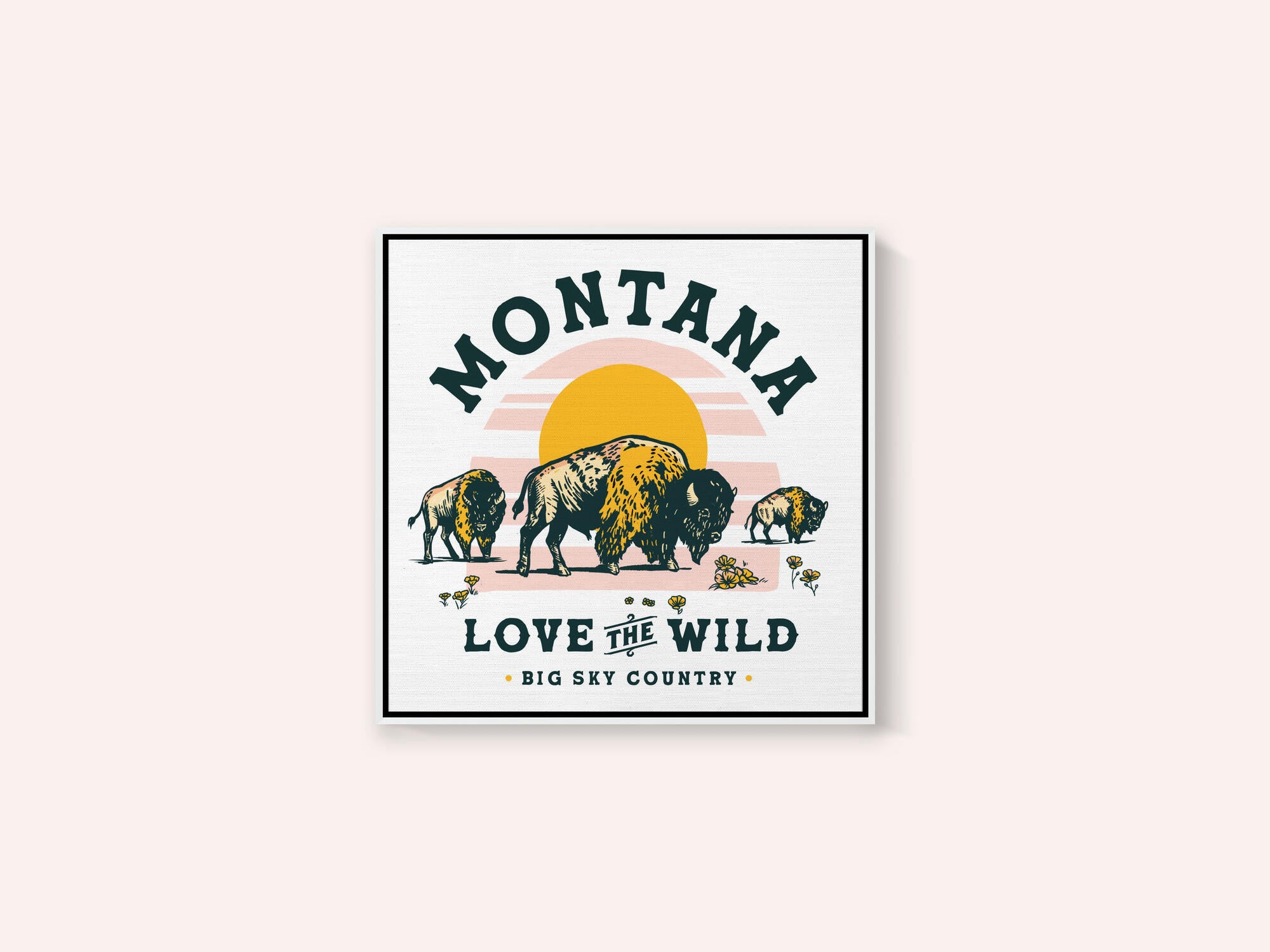 Montana Buffalo Art: Love The Wild