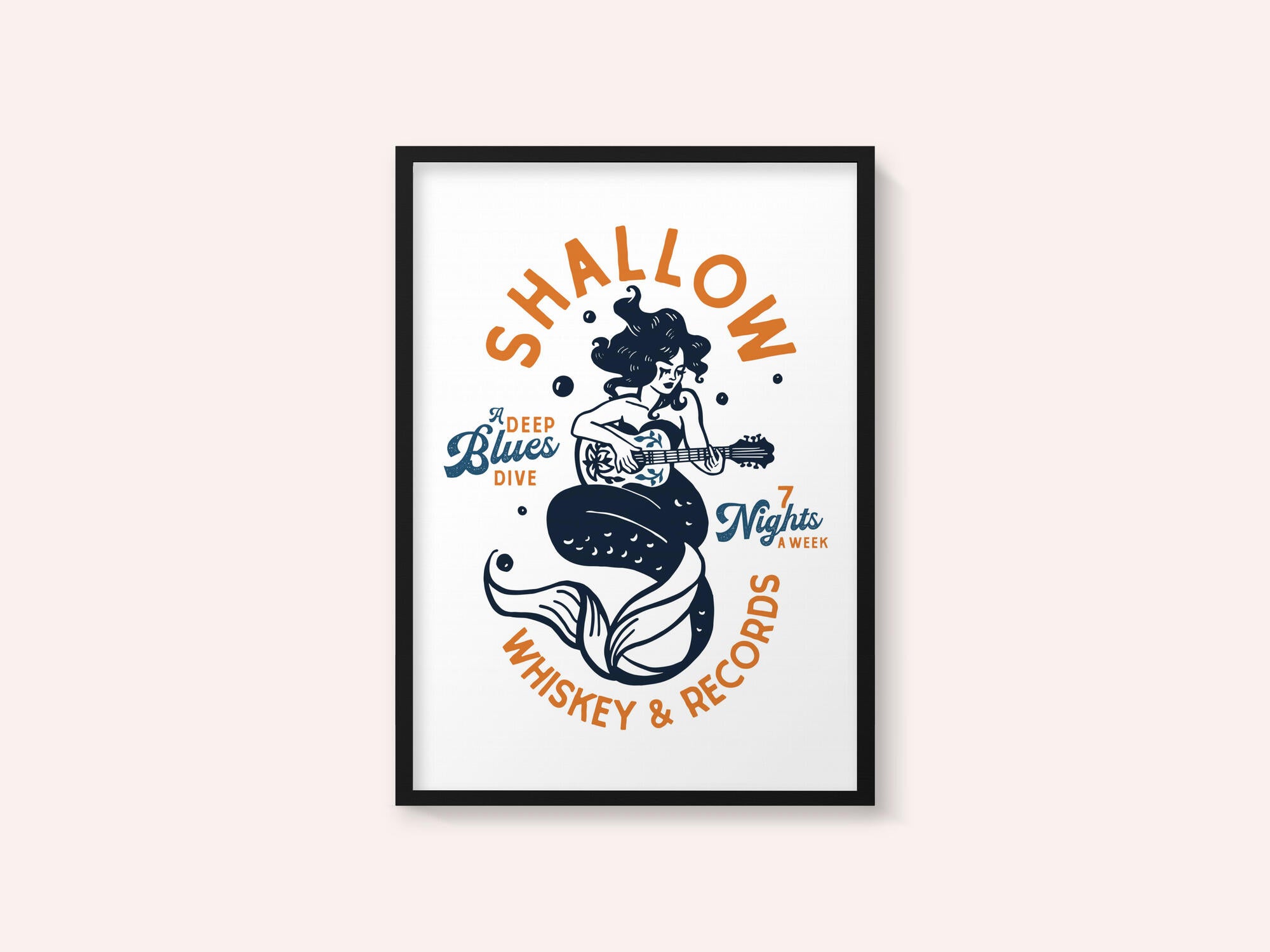 Shallow Whiskey &amp; Records Dive Bar Music Mermaid