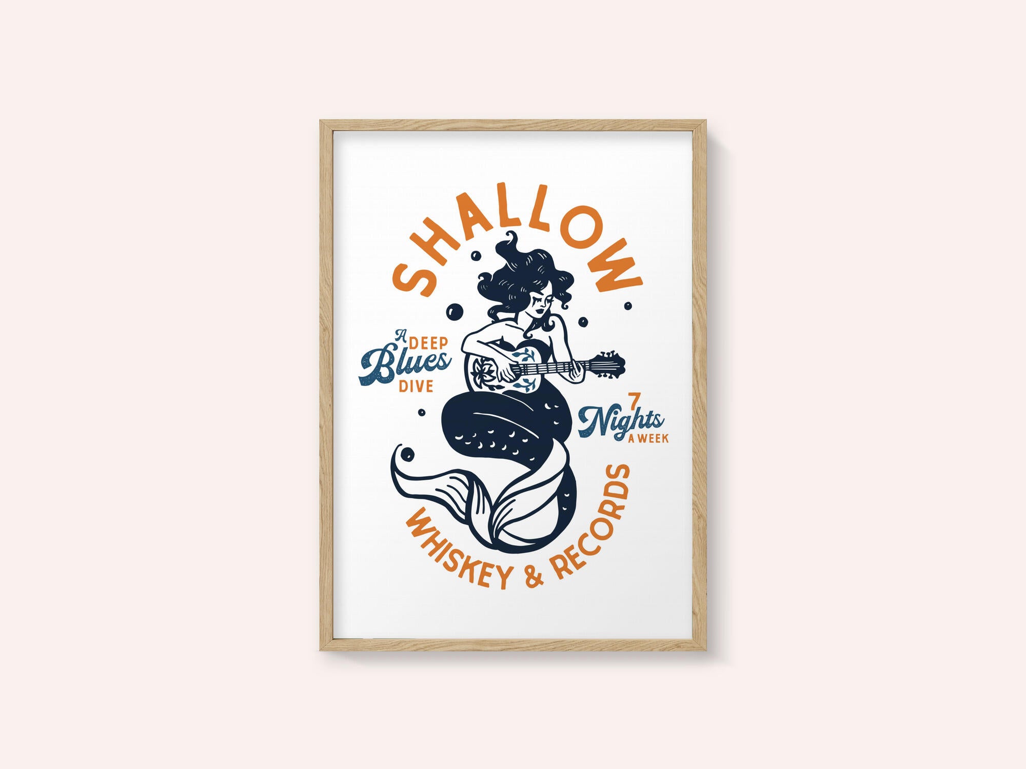 Shallow Whiskey &amp; Records Dive Bar Music Mermaid