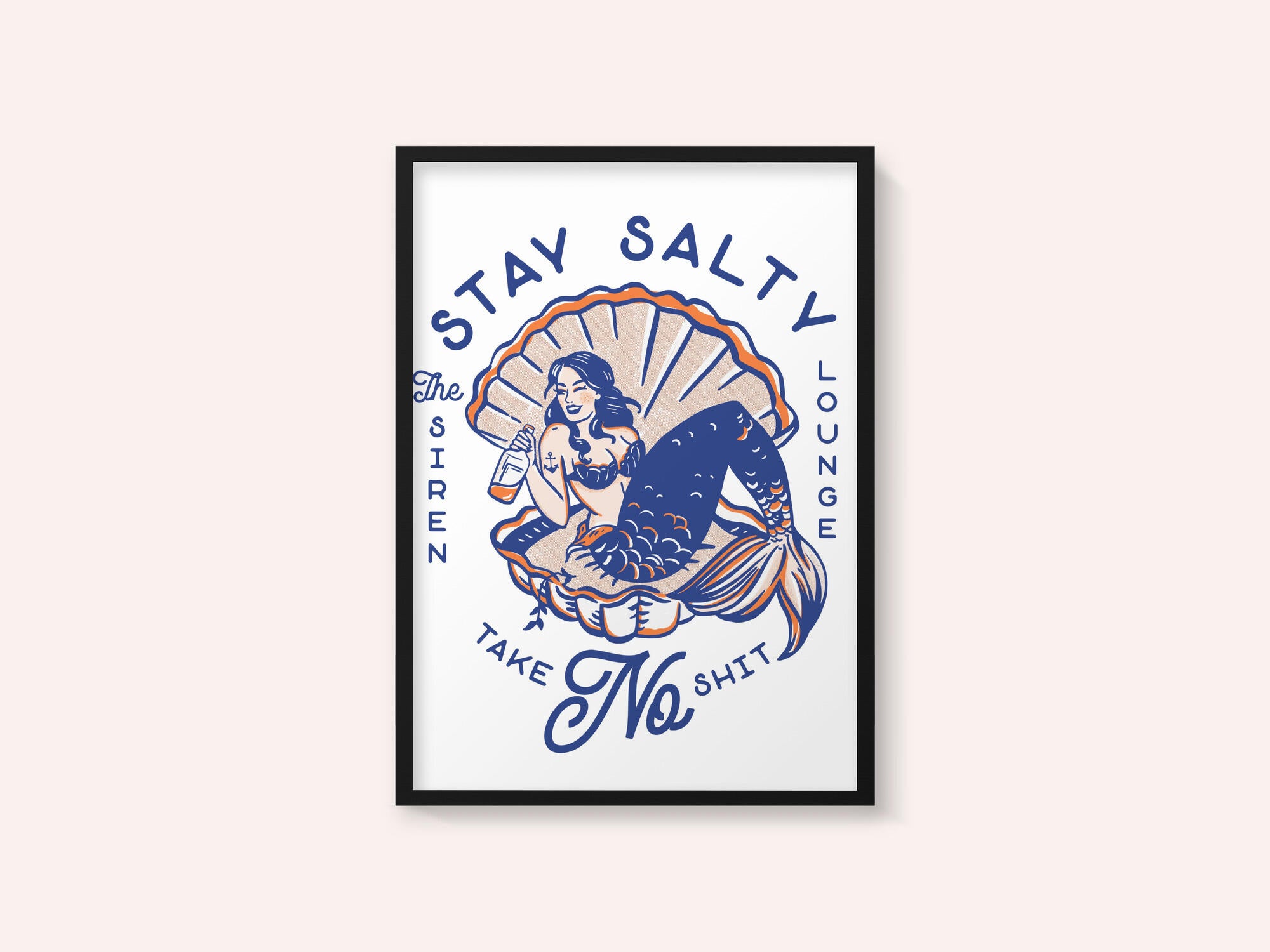 Stay Salty Siren Lounge Pin-Up Mermaid