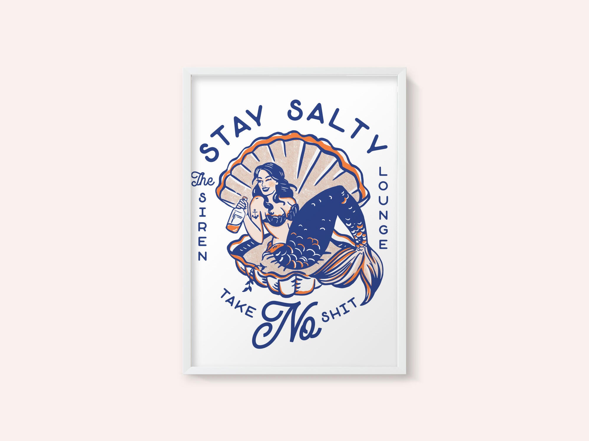 Stay Salty Siren Lounge Pin-Up Mermaid
