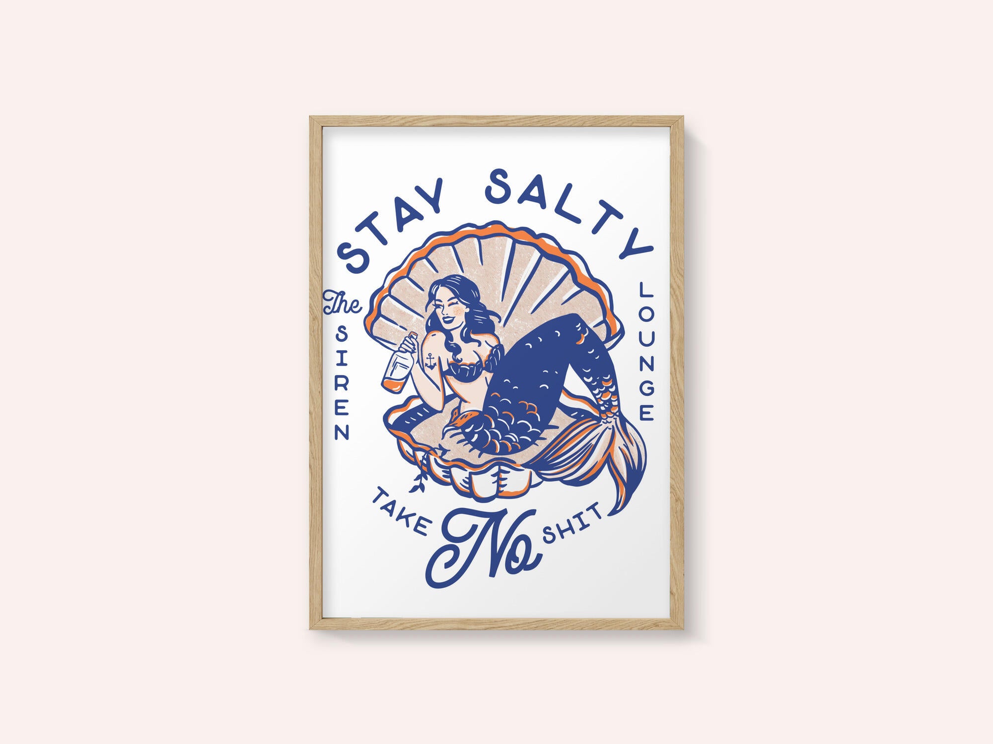Stay Salty Siren Lounge Pin-Up Mermaid