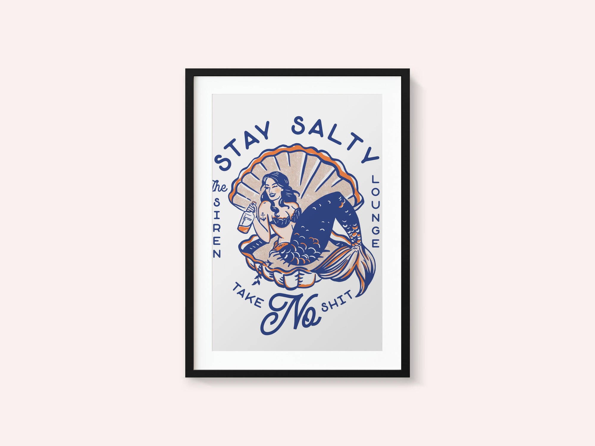 Stay Salty Siren Lounge Pin-Up Mermaid