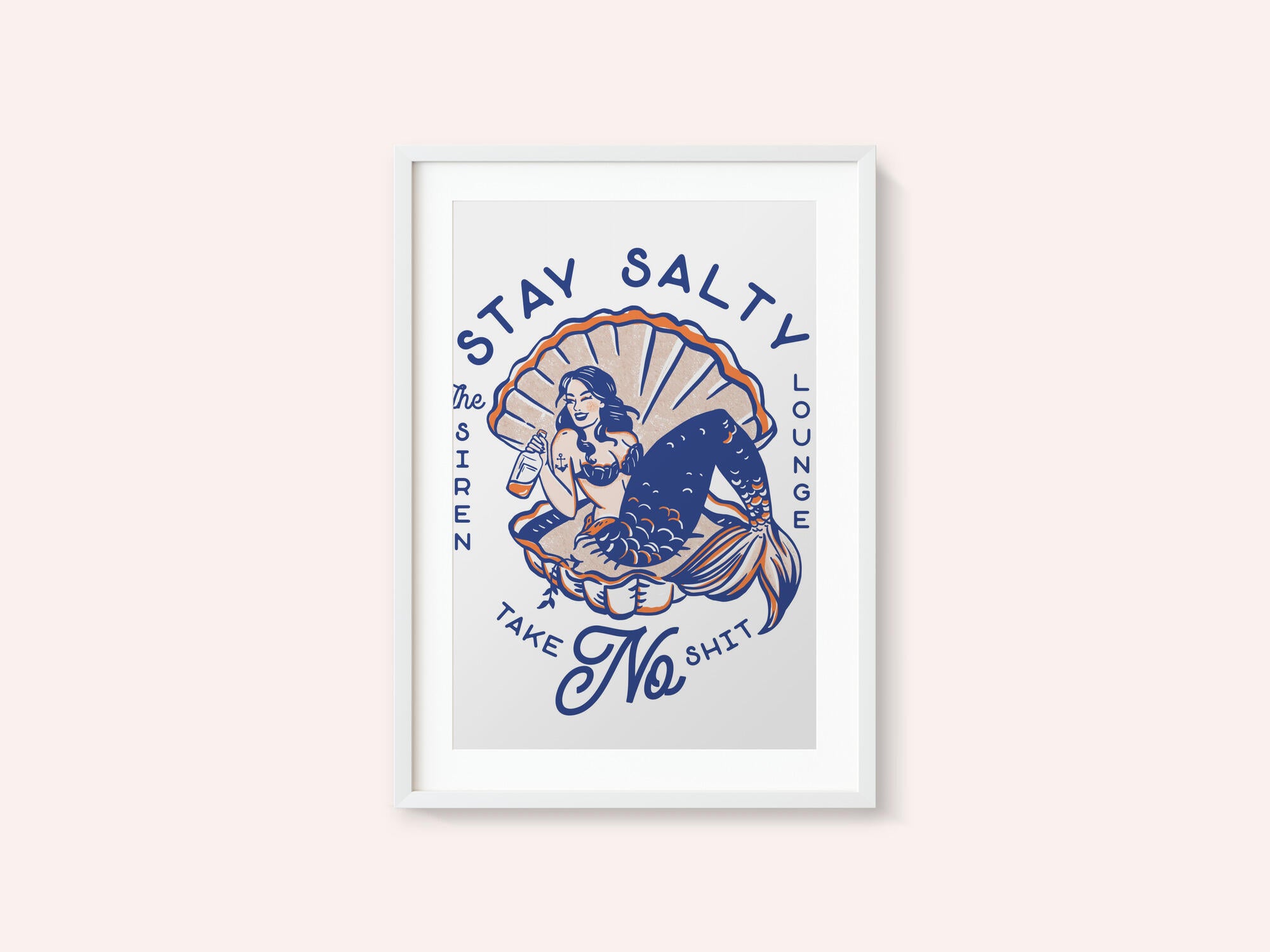 Stay Salty Siren Lounge Pin-Up Mermaid