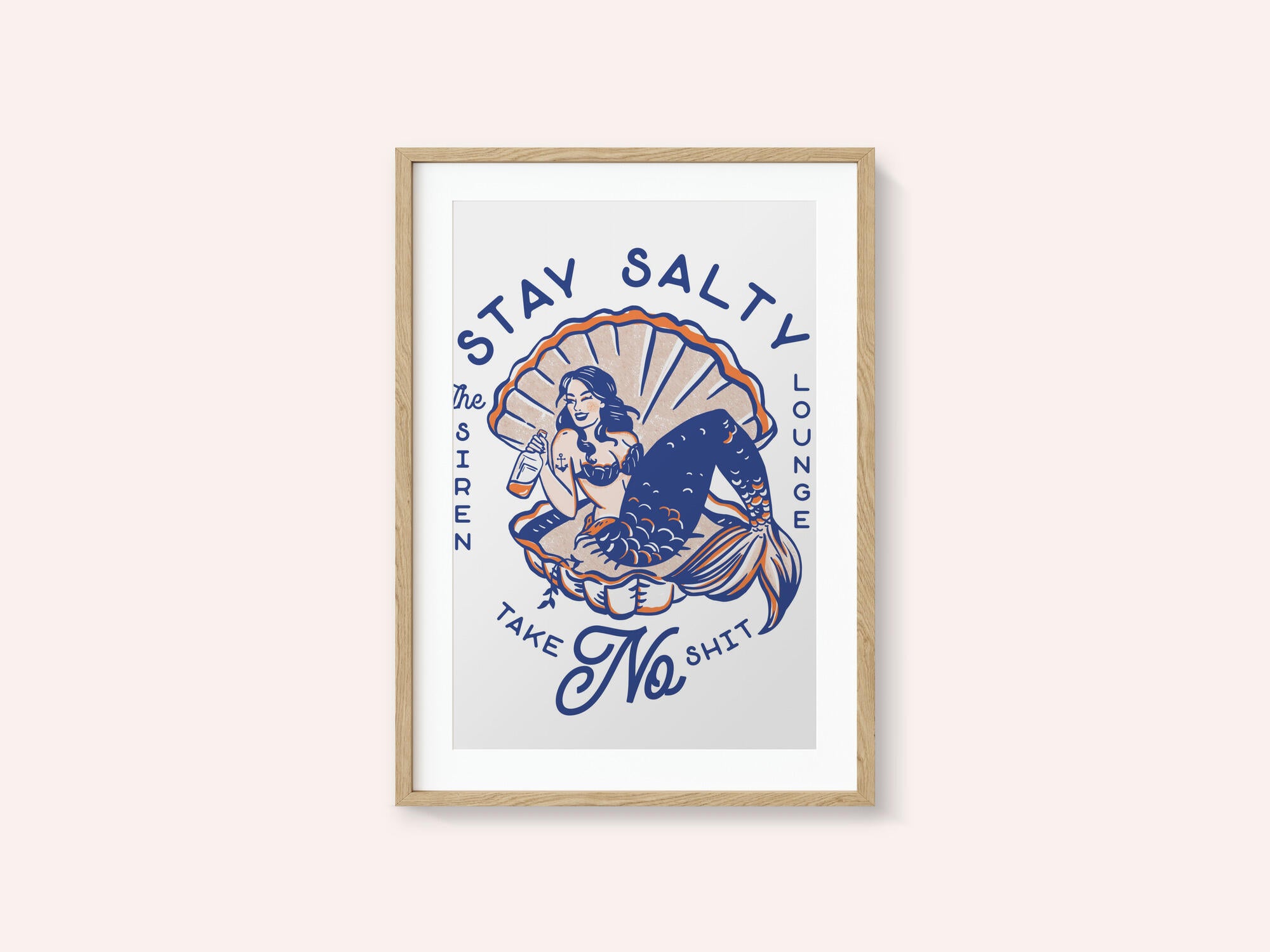 Stay Salty Siren Lounge Pin-Up Mermaid