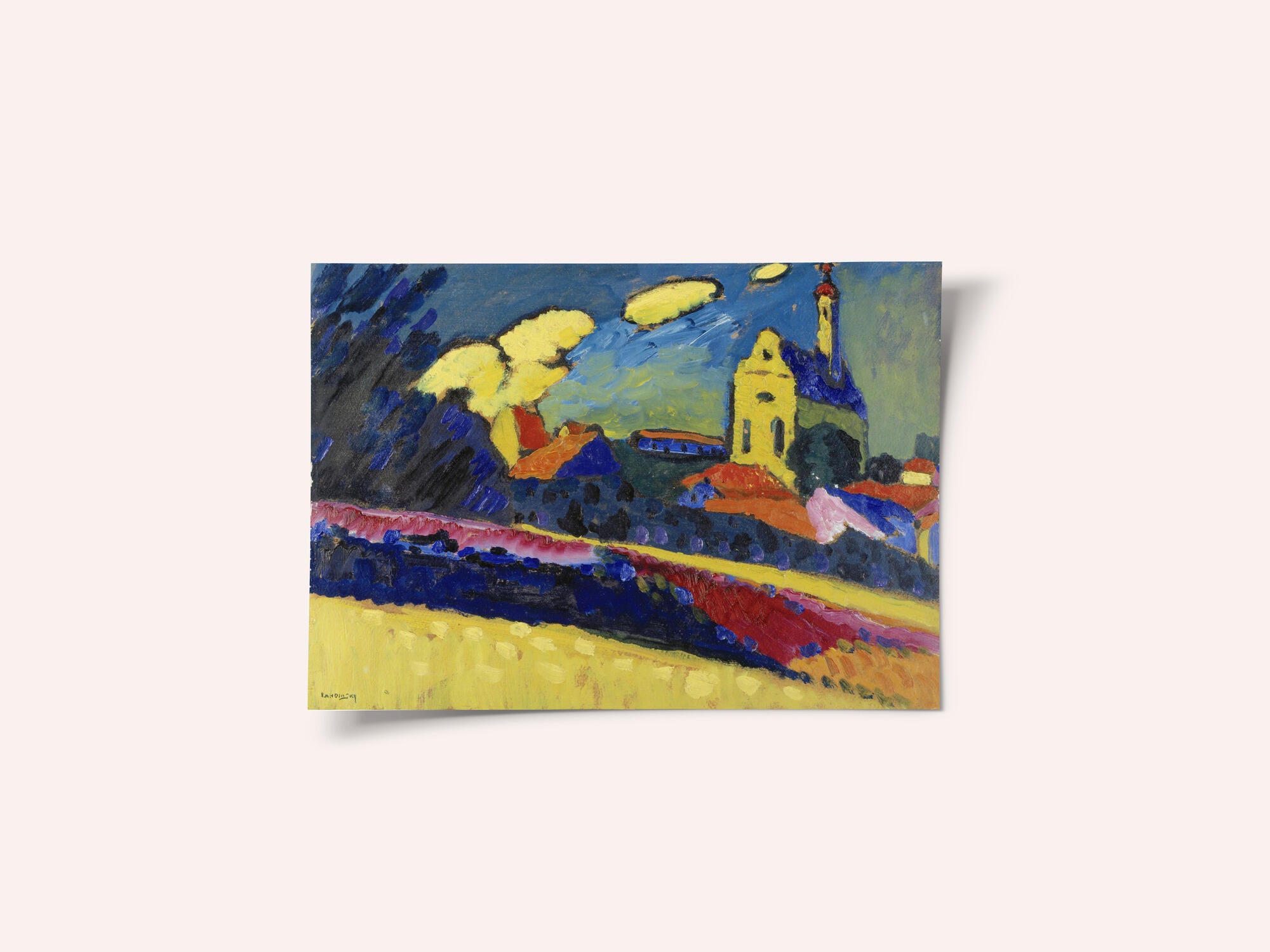 Study of Murnau  Landscape With Church (1909)