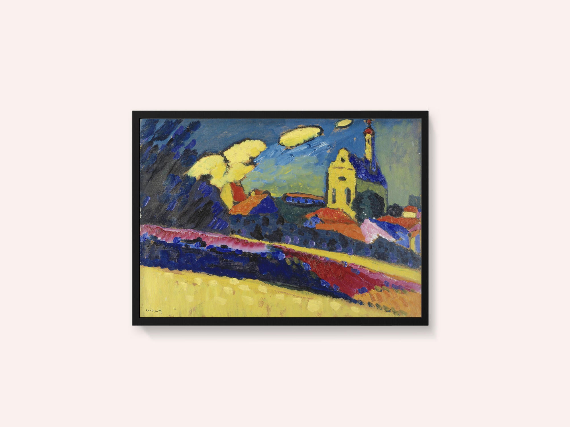 Study of Murnau  Landscape With Church (1909)