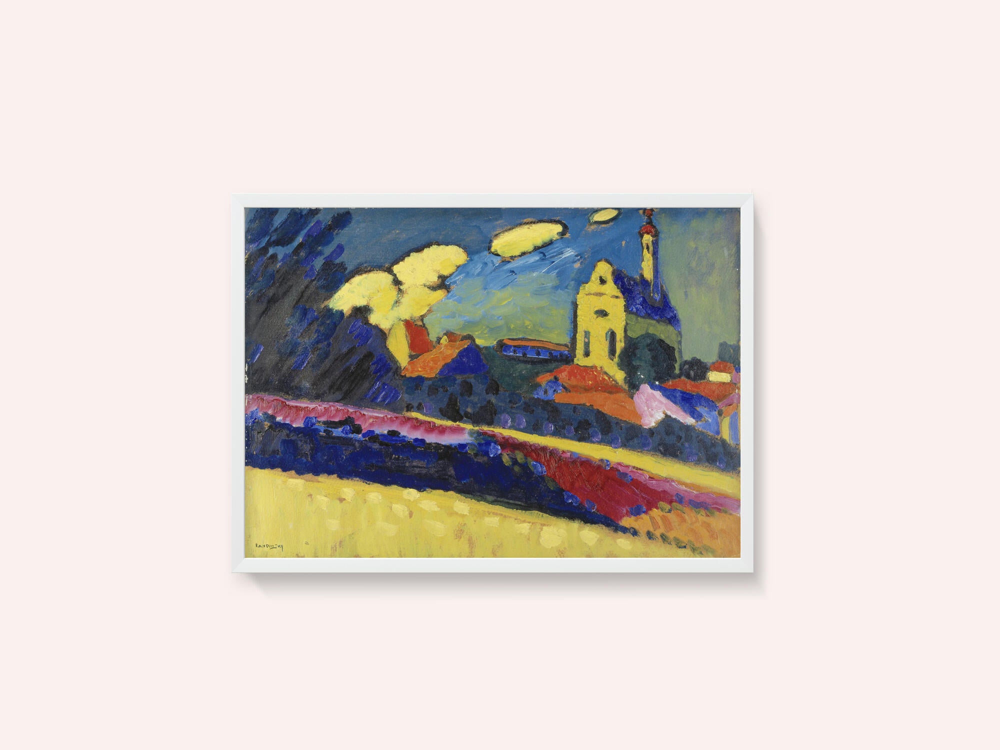 Study of Murnau  Landscape With Church (1909)