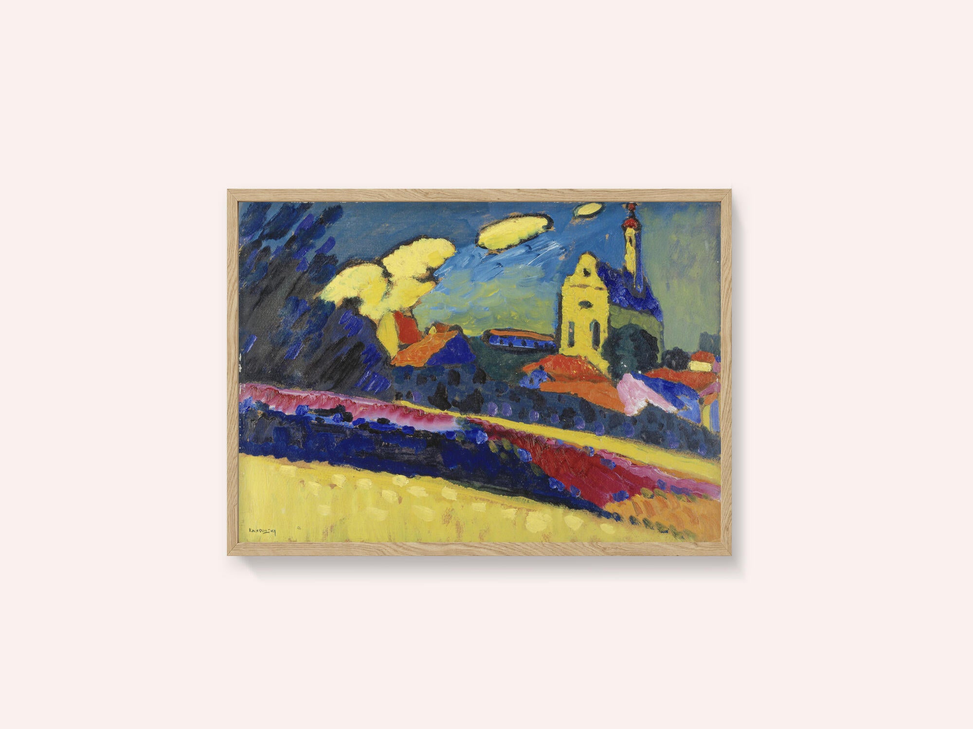 Study of Murnau  Landscape With Church (1909)