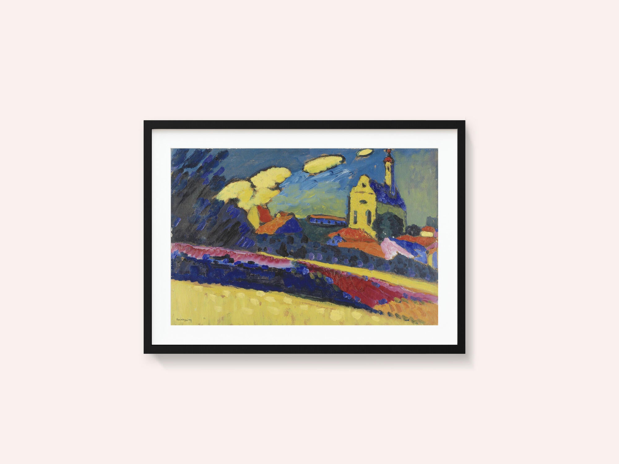 Study of Murnau  Landscape With Church (1909)