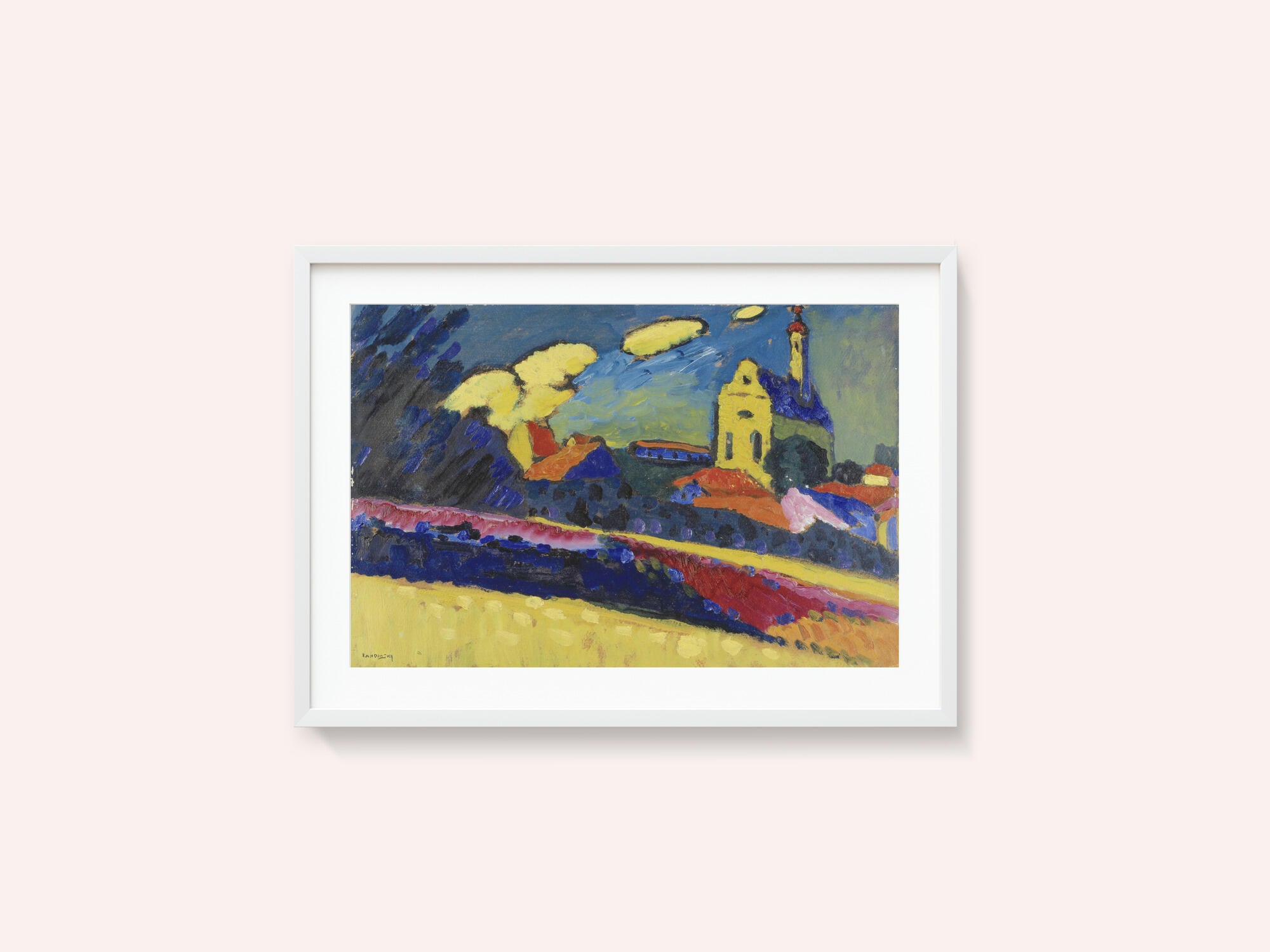 Study of Murnau  Landscape With Church (1909)
